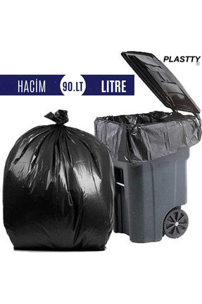 PLASTTY JUMBO BOY ENDÜSTRİYEL ÇÖP POŞETİ 20 ADET EKSTRA DAYANIKLI 60CM X 110C...