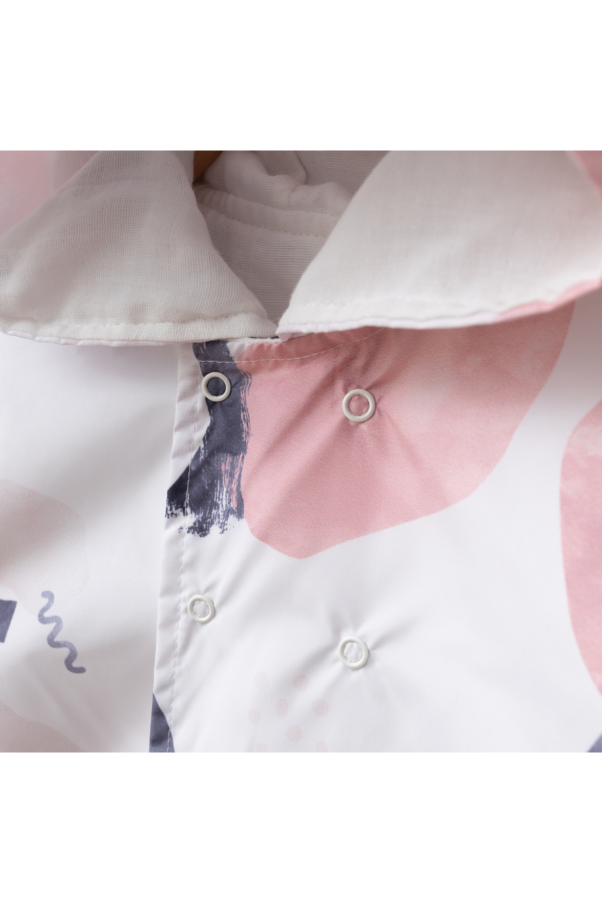 tinibud Terletmeyen Çift Taraflı Erkek Çocuk Yağmurluk 2-5 Yaş %100 Pamuk Müslin Astarlı fotoğrafı 3 (önizleme)