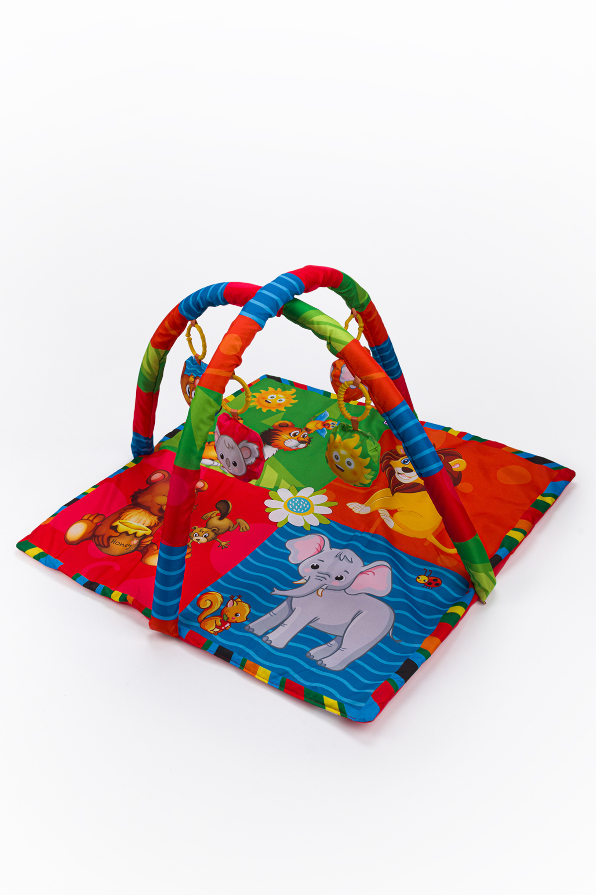 Lui Baby Bebek Neşeli Hayvanlar Oyuncaklı Oyun Halısı Minderi Hediyelik 75x75 Cm fotoğrafı 3 (önizleme)