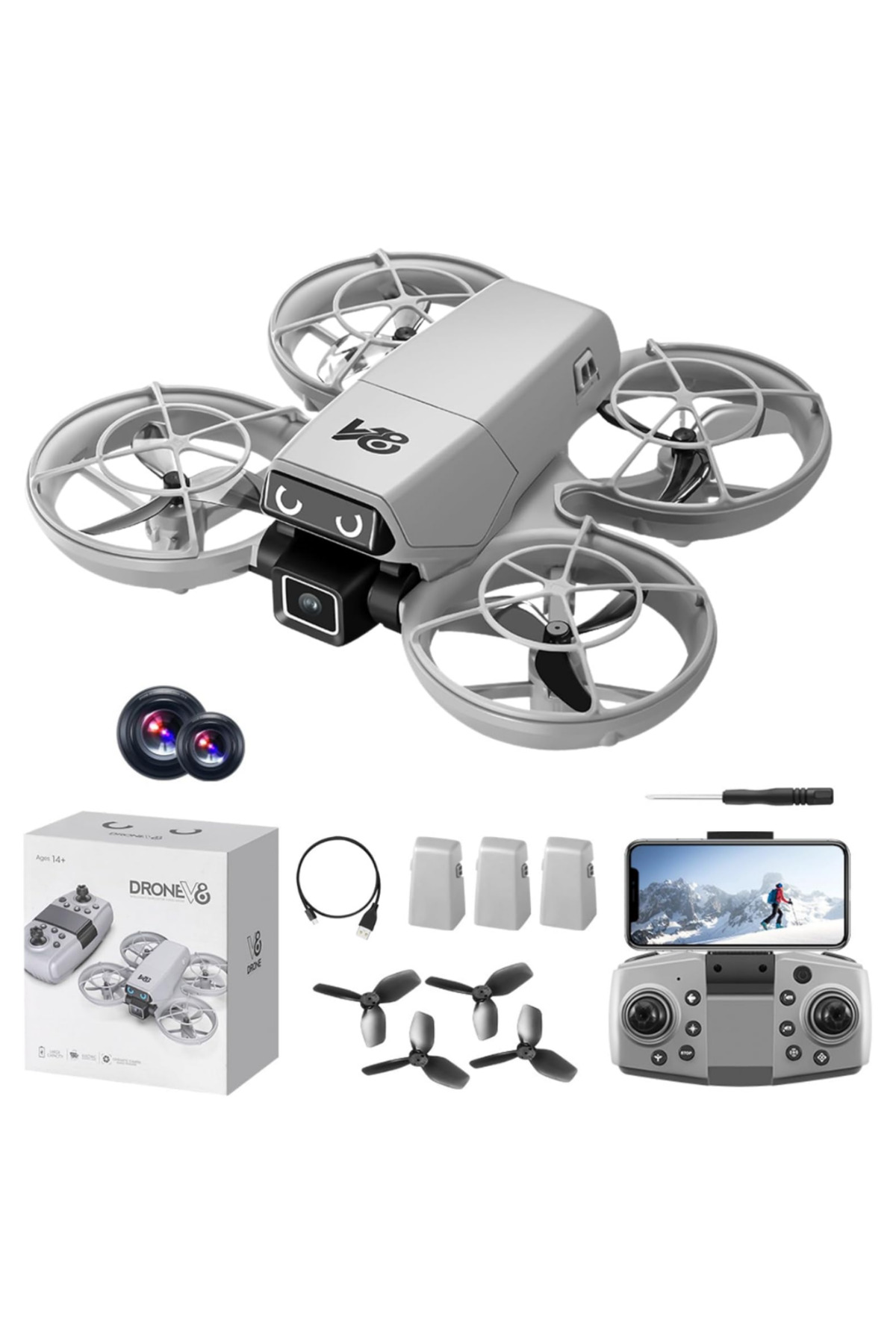 Lisinya APP Kontrollü Kameralı Mini Drone Headless Mod Özellikli - fotoğrafı 3 (önizleme)