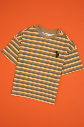 U.S. Polo Assn. Erkek Çocuk Haki Tişört 50325183-VR027