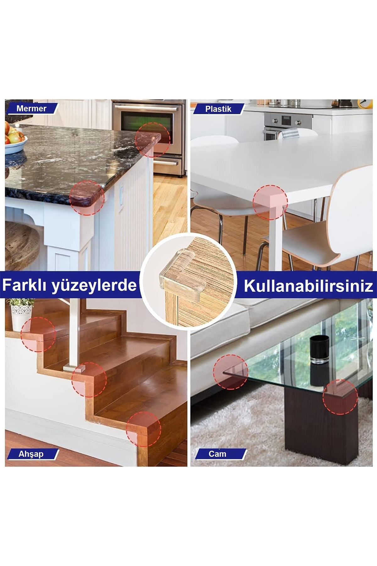 İdeal Baby 1 Adet Bebek Çocuk Masa Kenar Köşe Koruyucu Köşe Koruyucu Evde Güvenlik Cam Raf Köşe Koruyucu fotoğrafı 2 (önizleme)