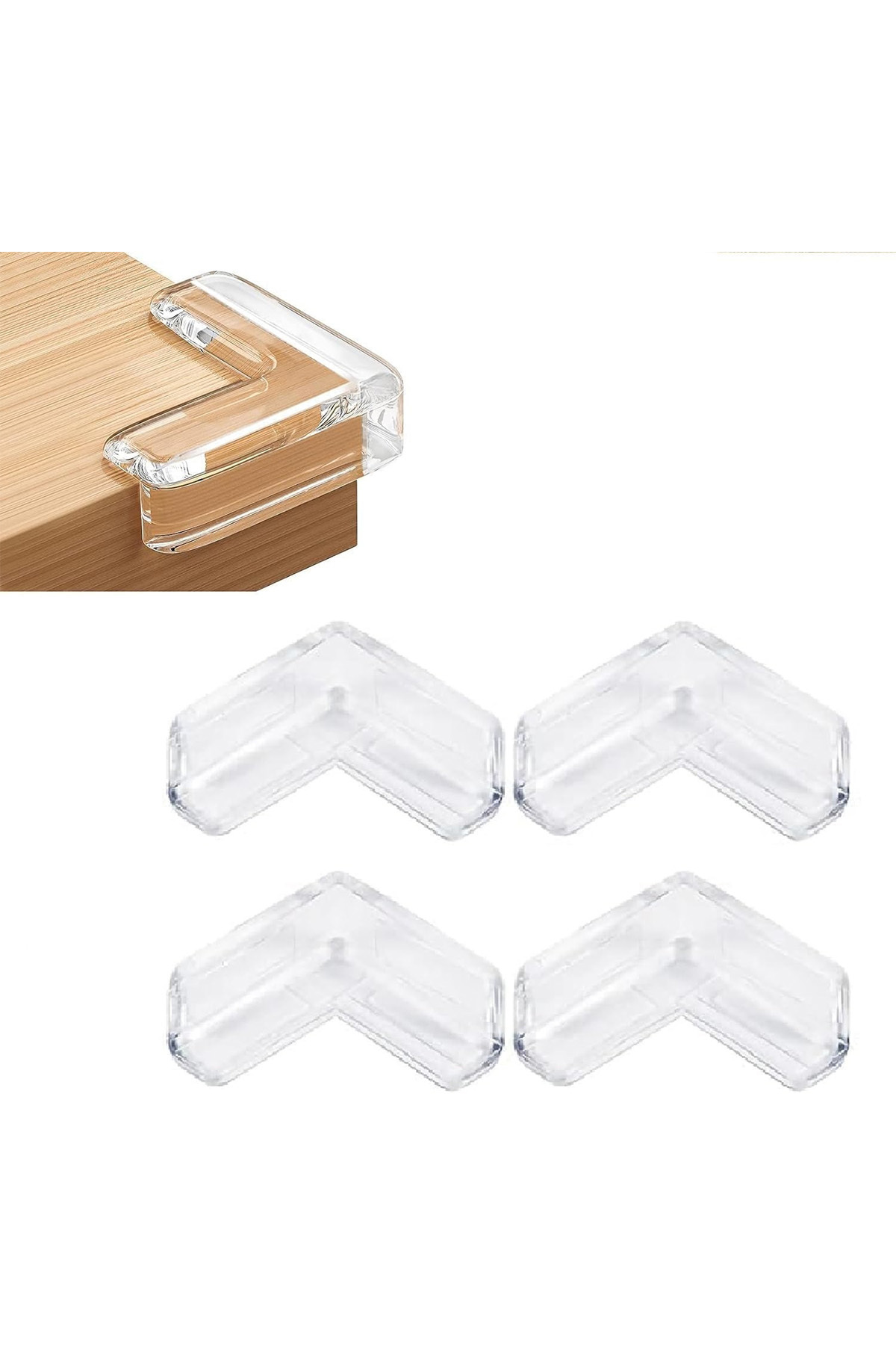 İdeal Baby 1 Adet Bebek Çocuk Masa Kenar Köşe Koruyucu Köşe Koruyucu Evde Güvenlik Cam Raf Köşe Koruyucu fotoğrafı 5 (önizleme)