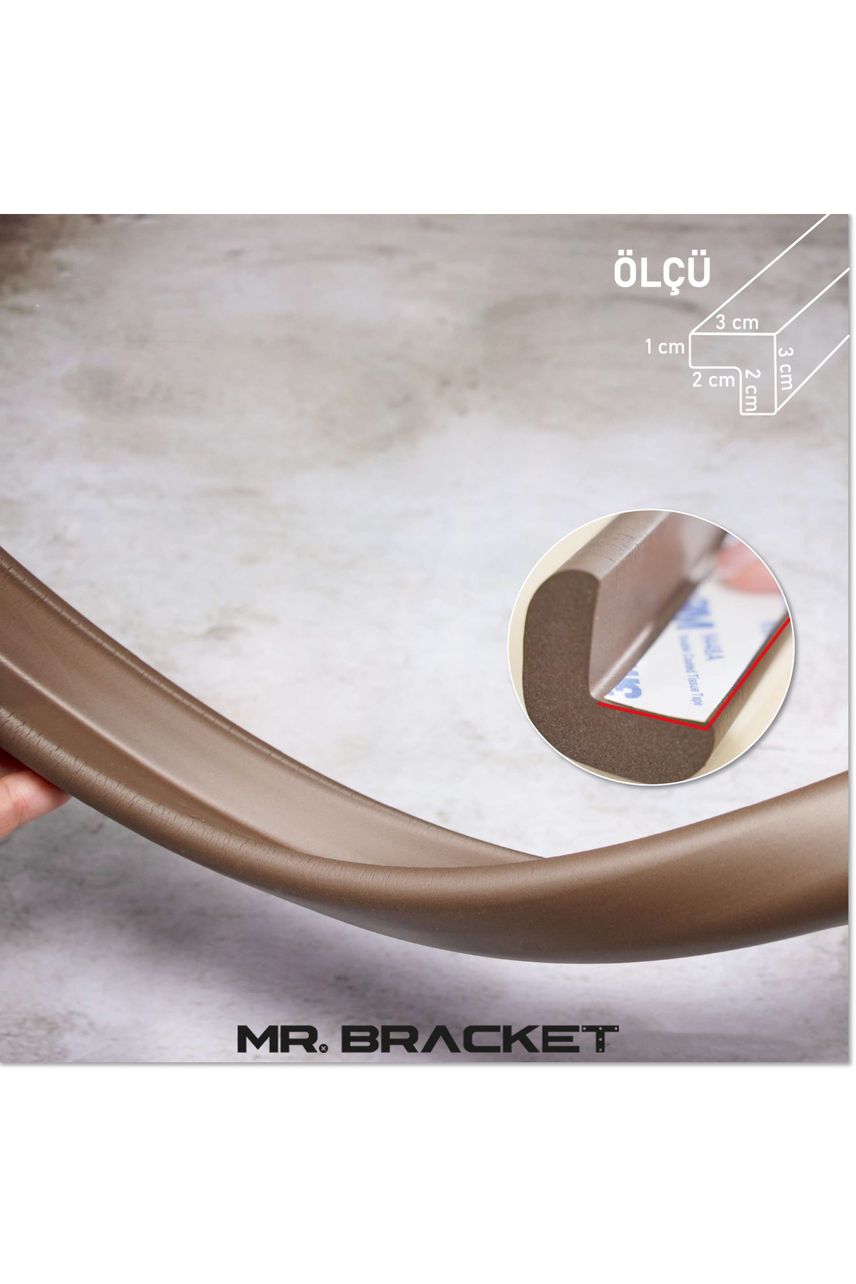 MR.BRACKET 2 Metre Kalın Form Mobilya Kenar Koruyucu Çocuk Güvenliği Köşe Bebek Koruma Seti Darbe Önleyici fotoğrafı 6 (önizleme)