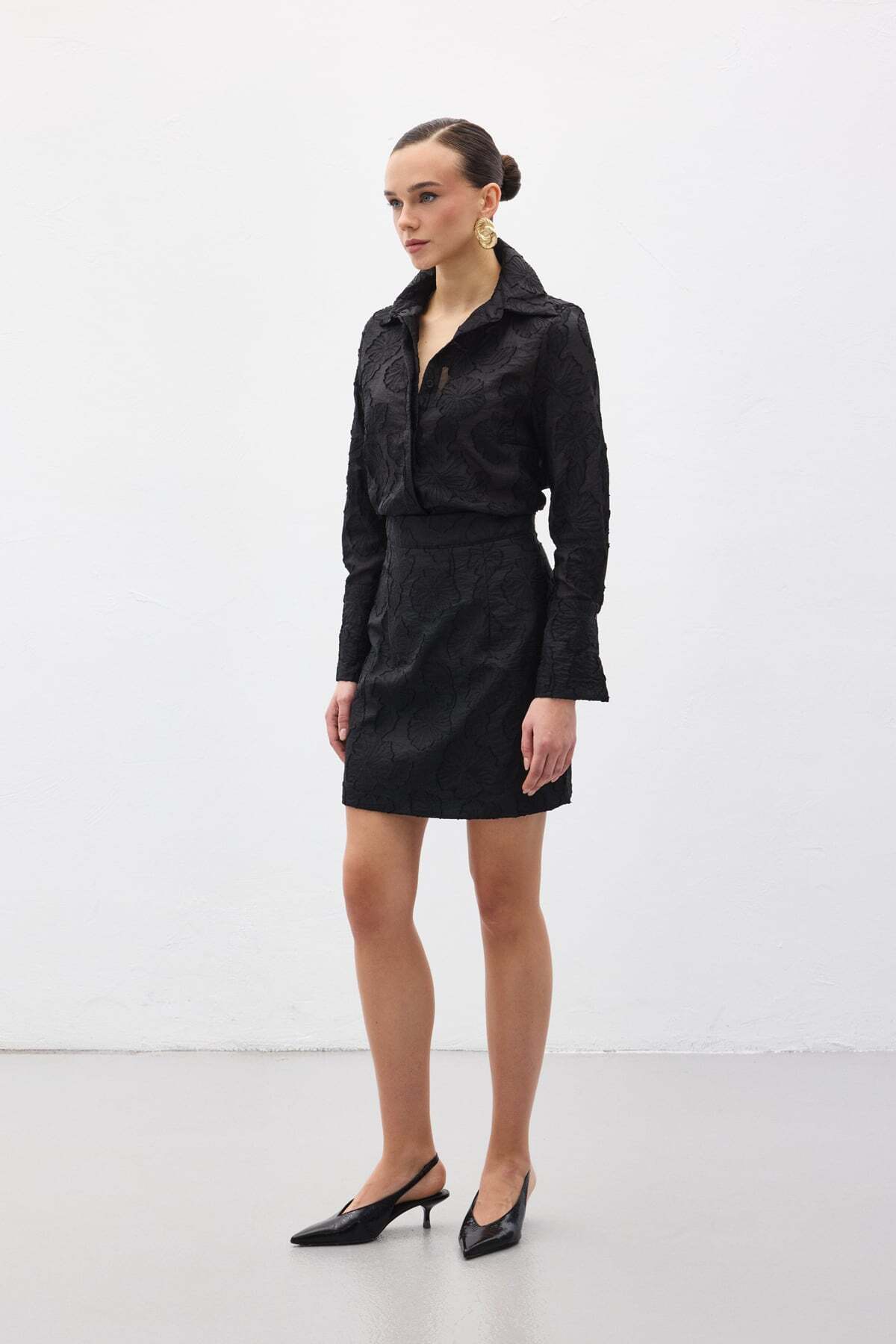 Sateen  Belica Etek - Siyah