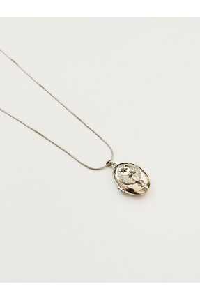 EKE BUTİK Çelik Alya Gümüş Renk Kolye Yılan Zincir