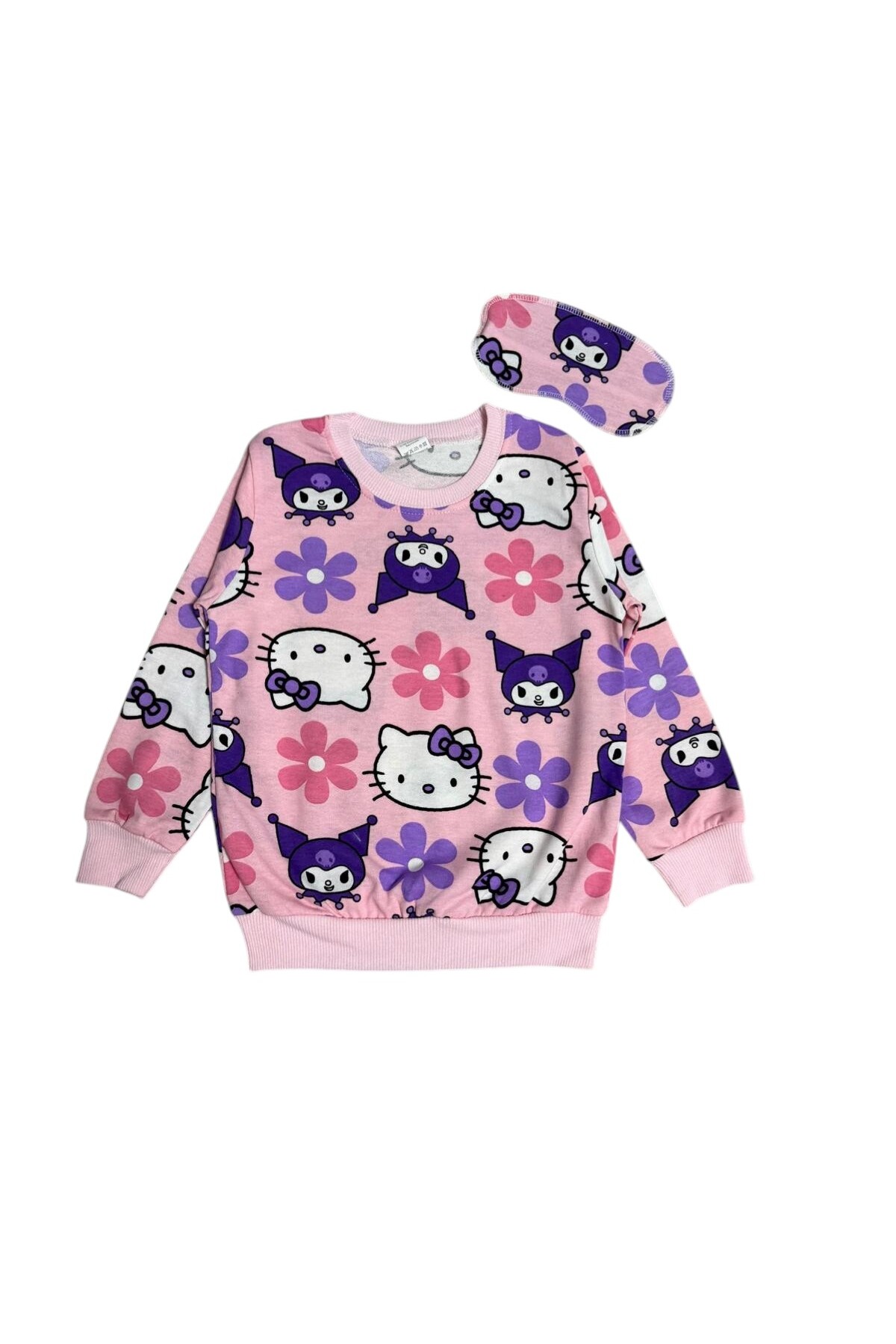 Fil Kids Kız Çocuk Pamuklu Kumaş Pembe Renk Figür Desenli Uyku Bantlı Uzun Kollu Mevsimlik Pijama Takımı fotoğrafı 5 (önizleme)