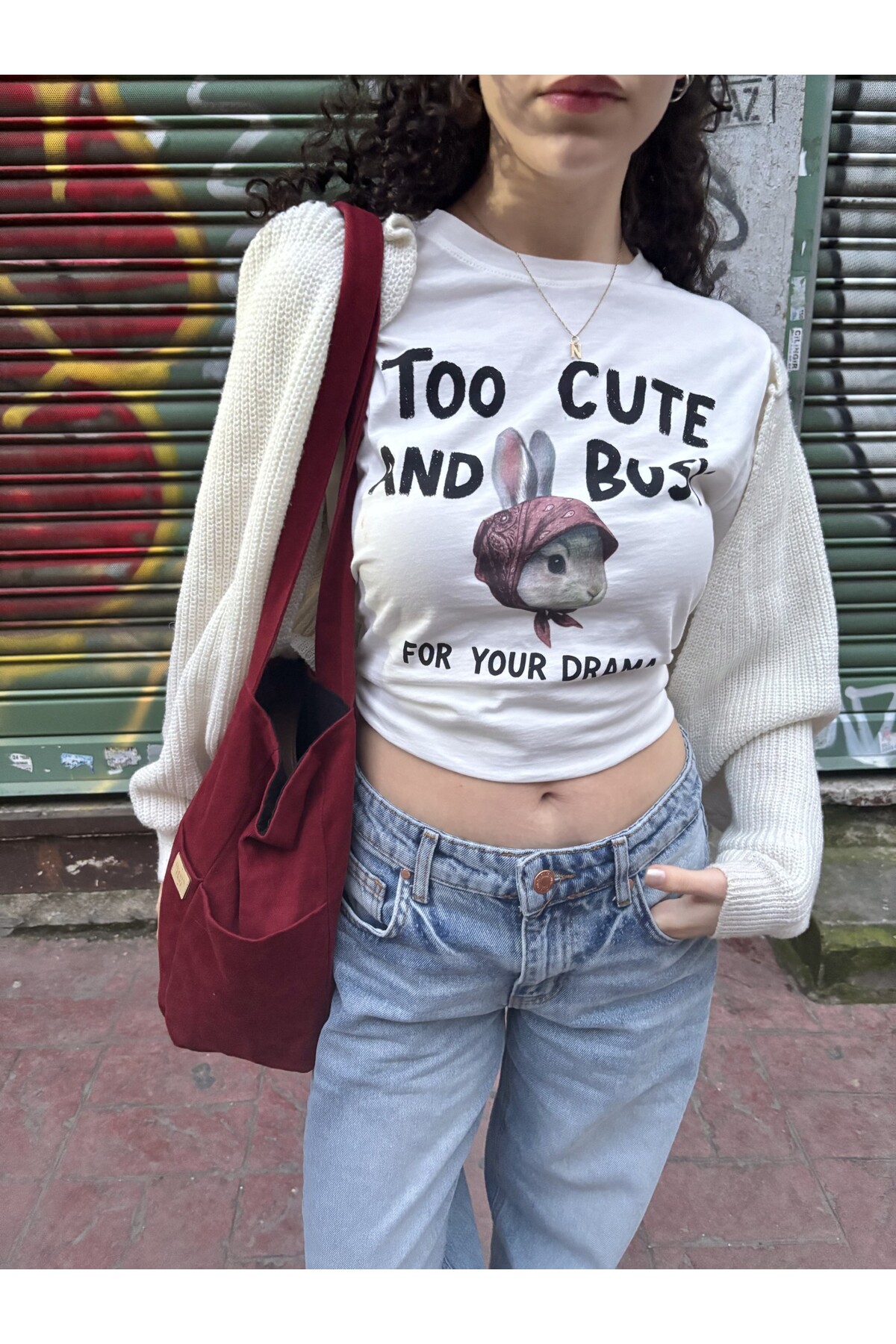 RONASBAG  Bordo Geniş Hacimli Çok Cepli Tote Bag - Görsel 3