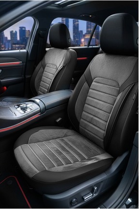 GM-DESIGN Alcantara Serisi Lüks Üniversal Oto Koltuk Kılıfı - 5 Kotuk Tam Set