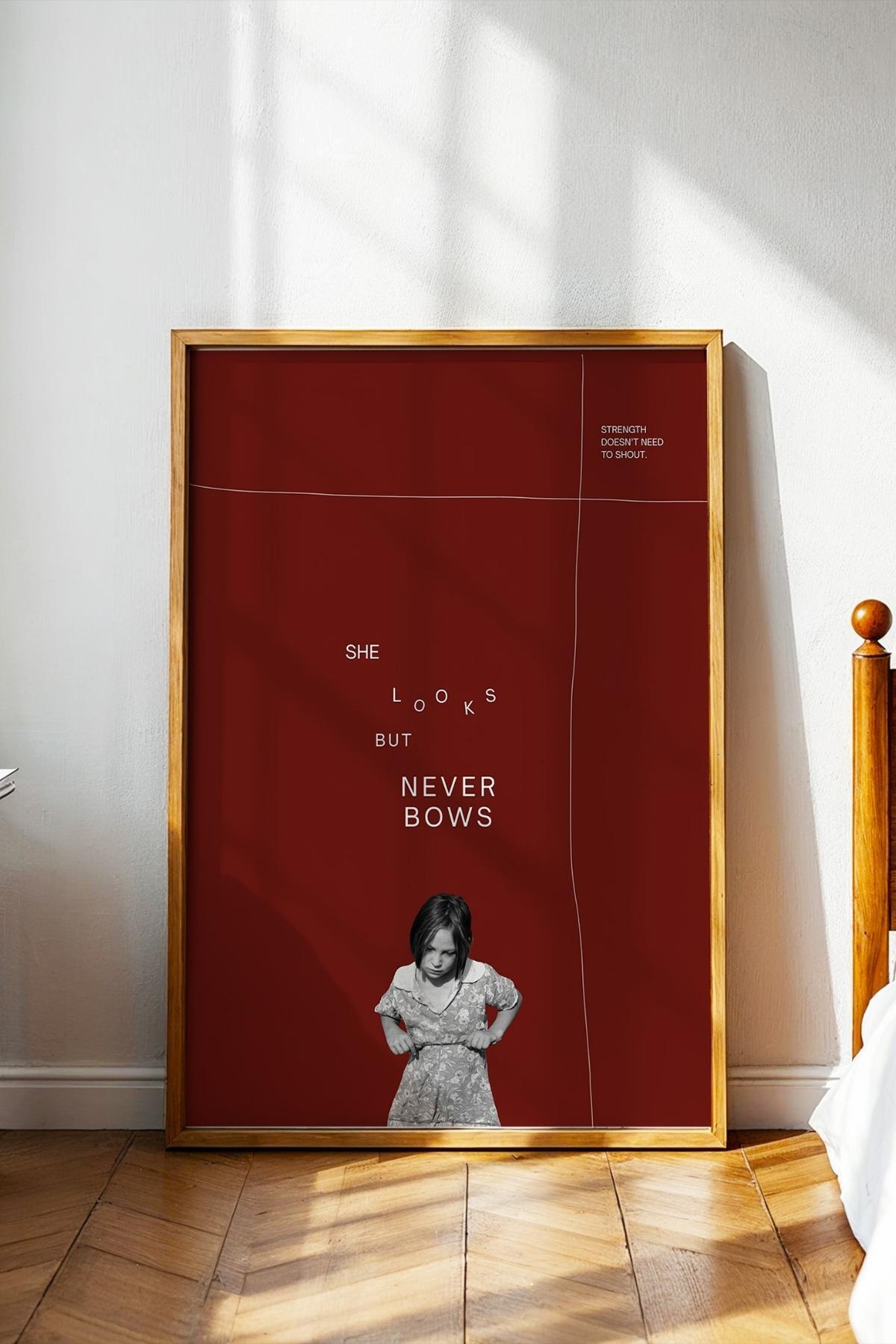 Güçlü Kadın Yazılı Poster Feminist Duvar Dekoru Modern – Çerçevesiz