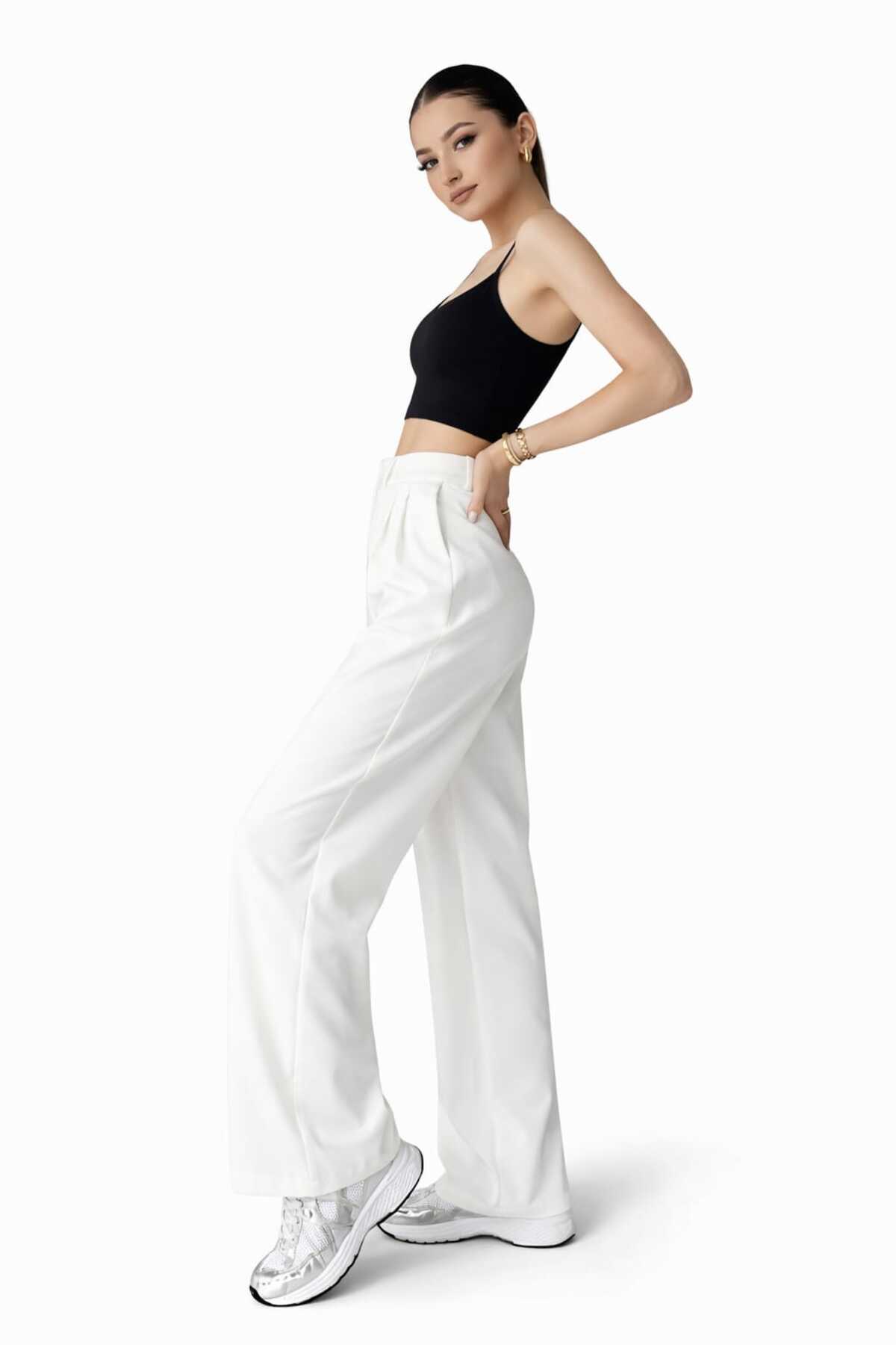 HALEY  FASHION Bu yüksek belli pantolonlar başarılı kadınlar için tasarlanmıştır. - Görsel 3