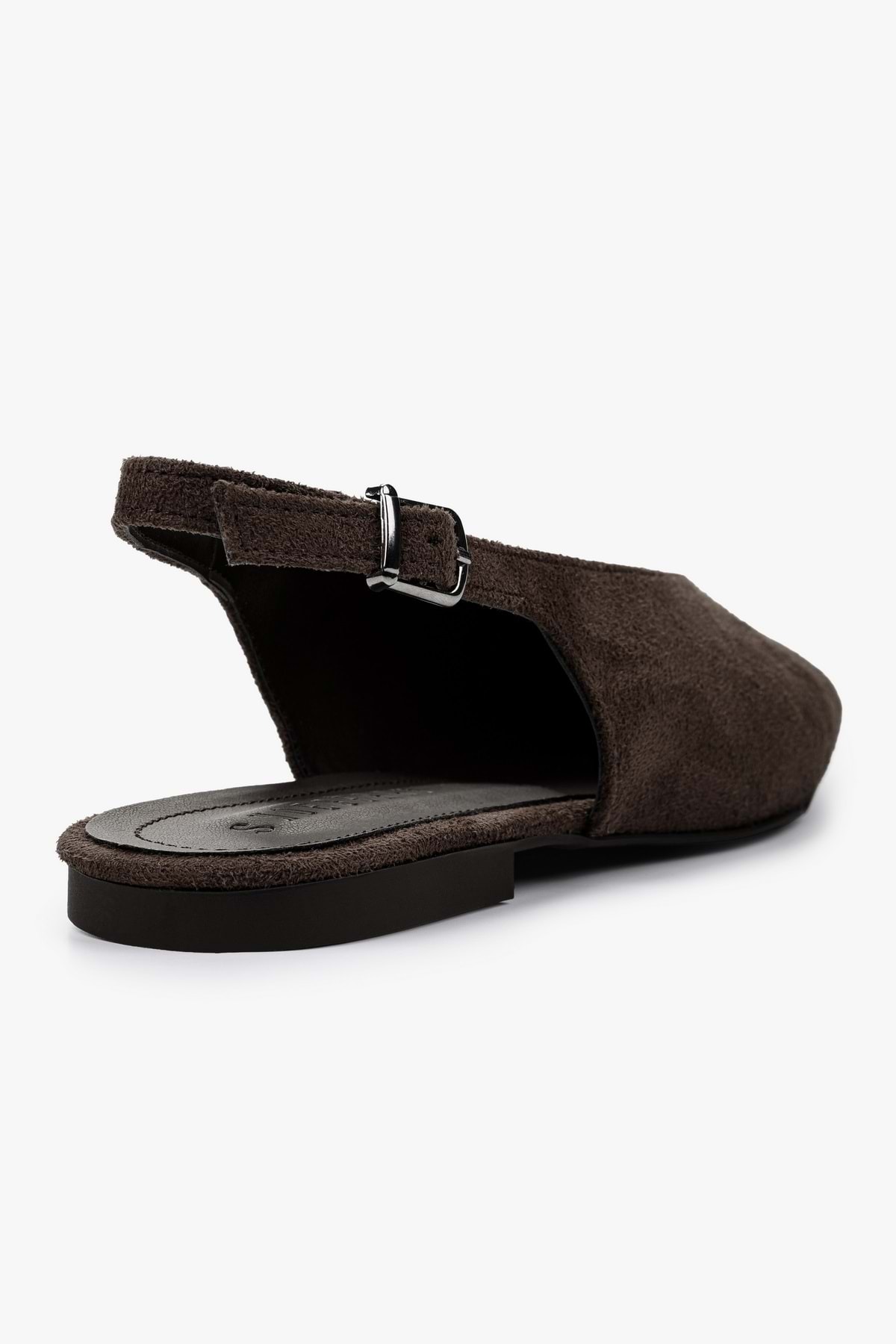 Shoeberry Kadın Noya Kahve Süet Babet görsel 5