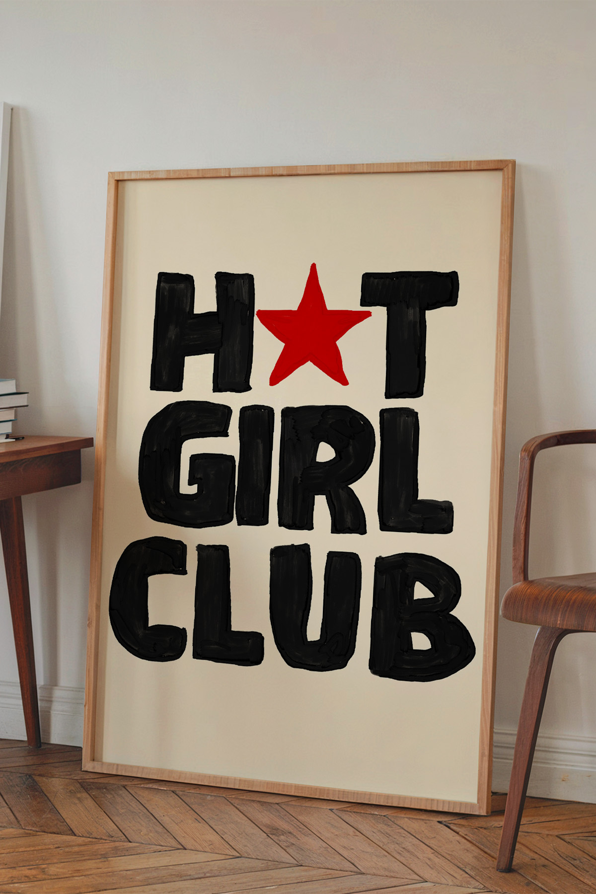 Girl Power Poster Yazılı Modern Duvar Dekoru Çerçevesiz