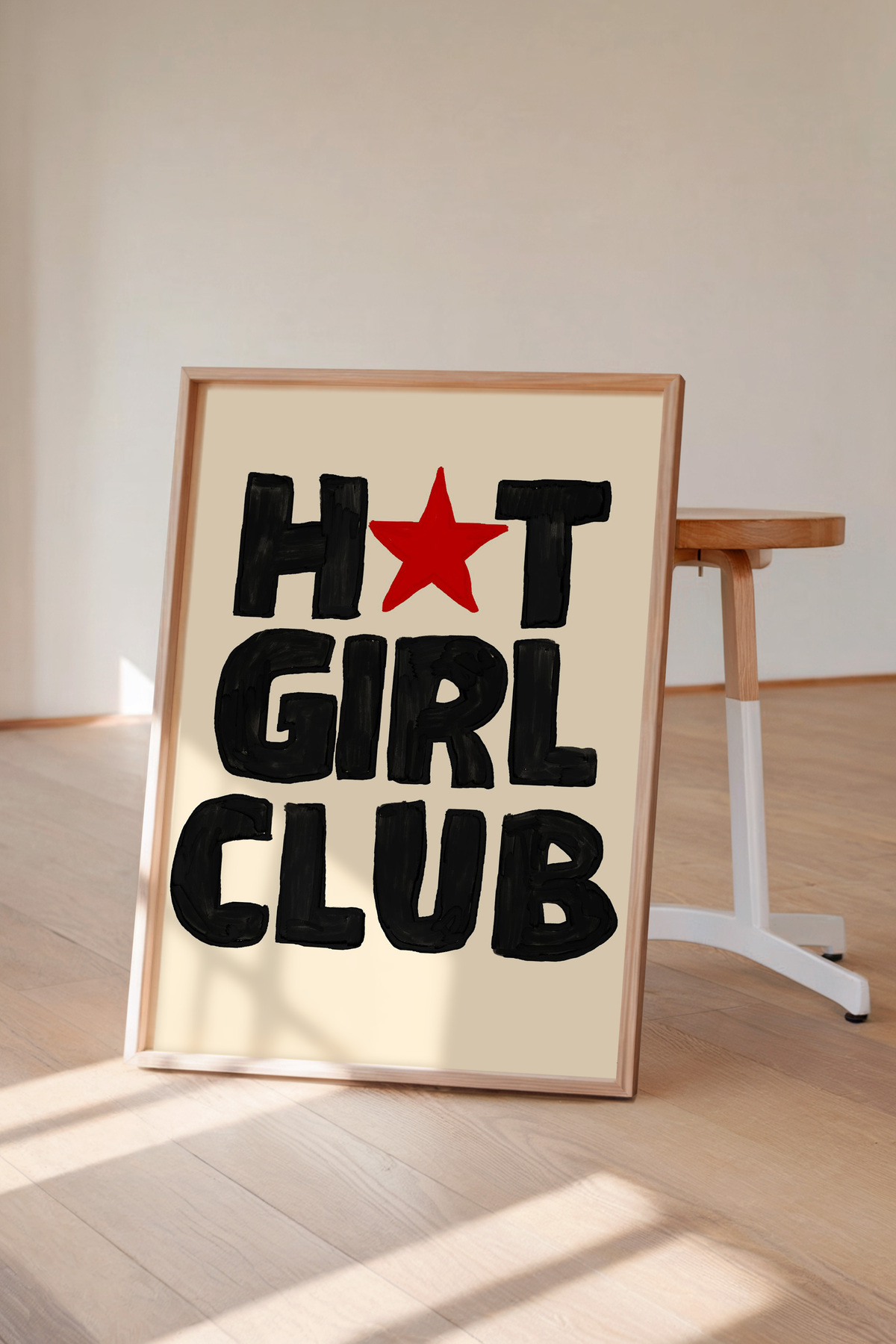 Girl Power Poster Yazılı Modern Duvar Dekoru Çerçevesiz