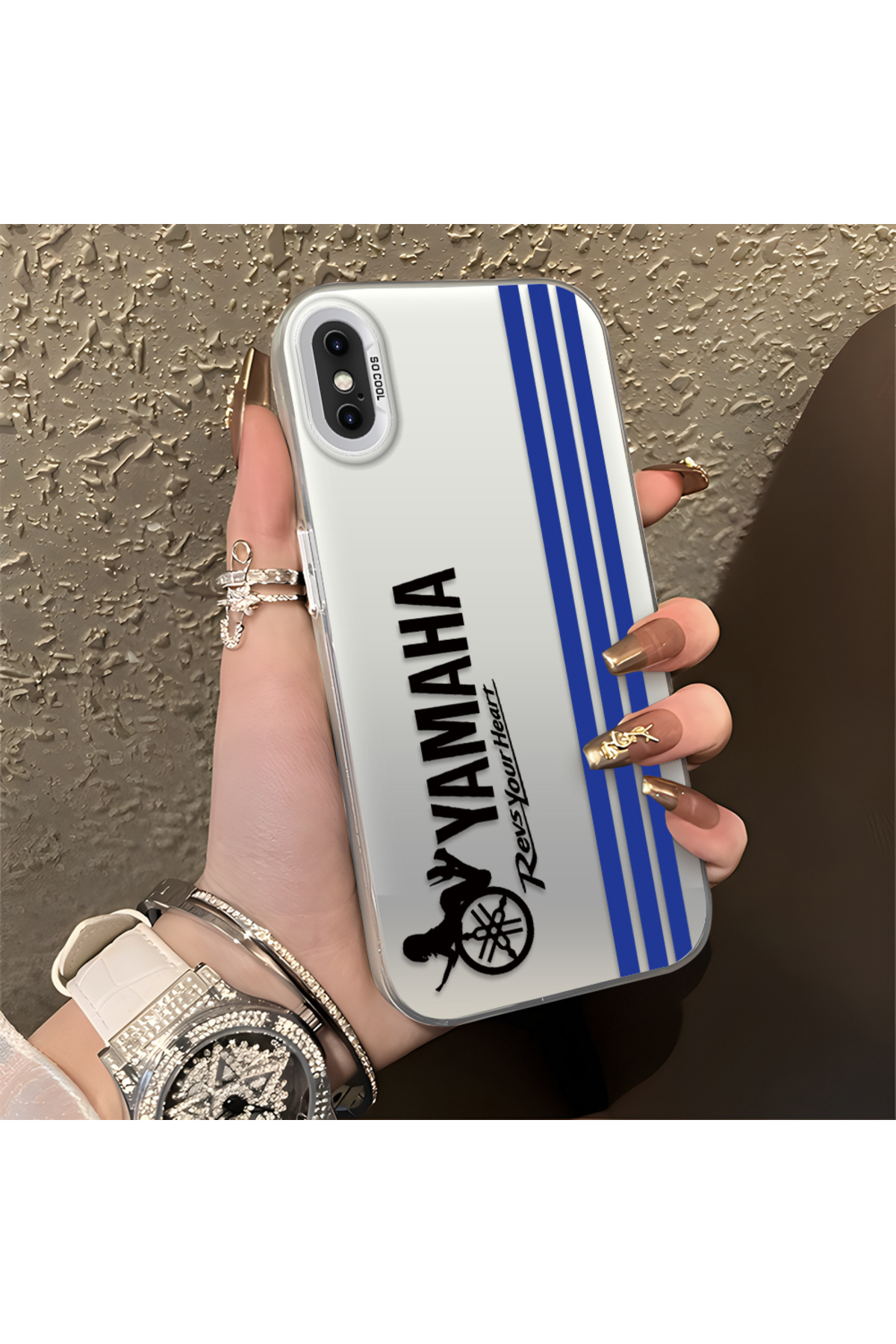 iPhone XS Compatible Phone Case BMW Patterned Silicone Edge Hard Rear Anti Fall