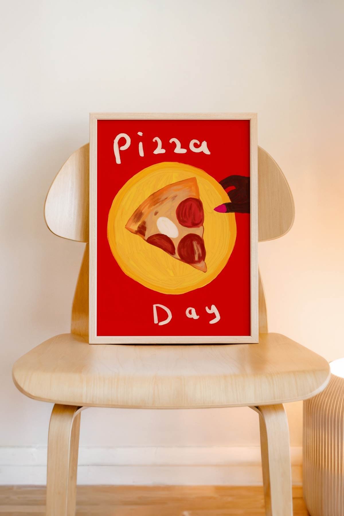 Pizza Temalı Tablo Modern Poster Mutfak Duvar Dekoru Çerçevesiz