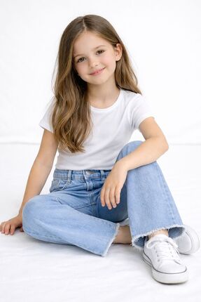 Ede Tekstil JEANS KOT PANTOLON KIZ ÇOCUK&GENC