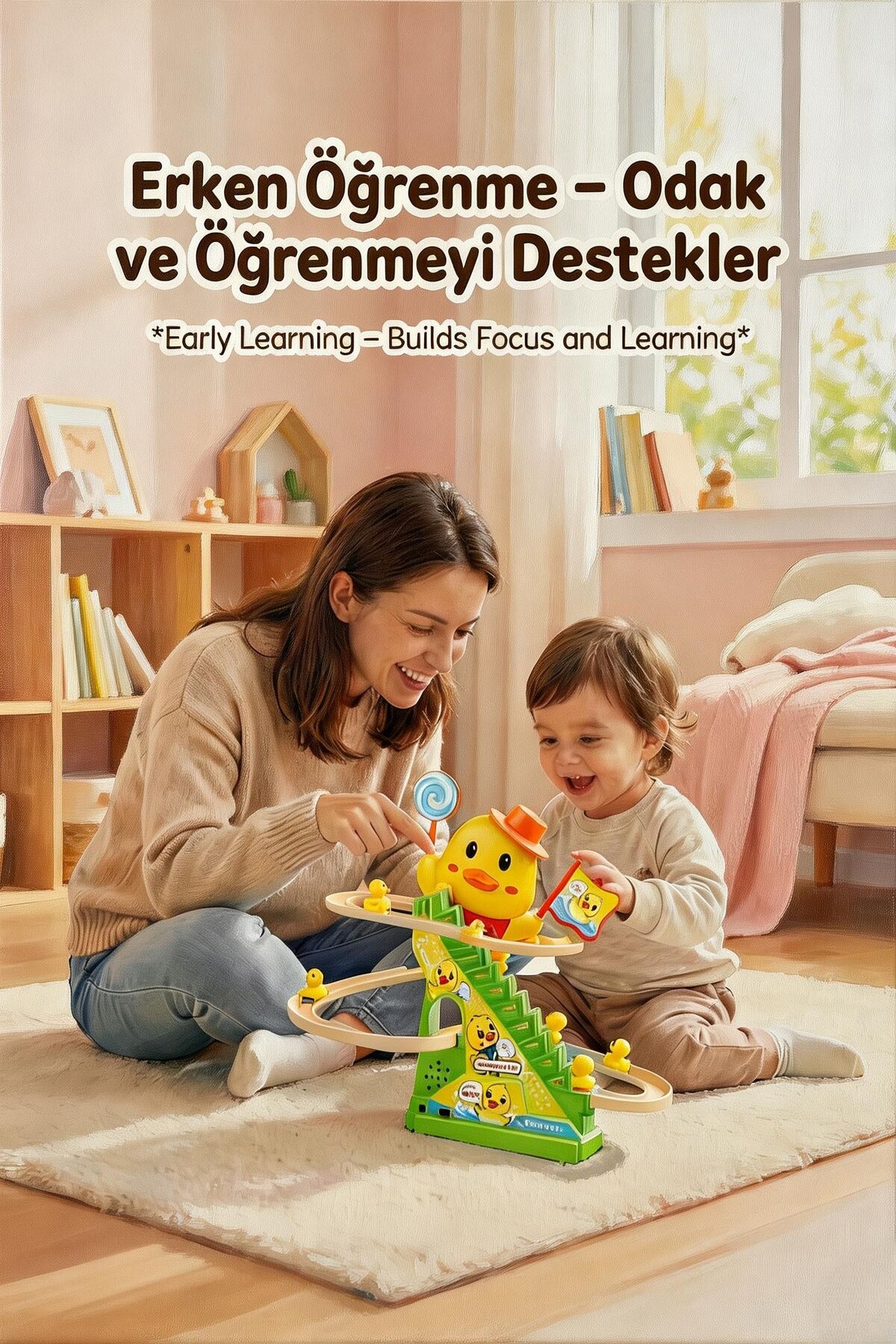 BBSKY Yeni Nesil Eğlenceli Merdiven Çıkan 3 Ördek: Işıklı Müzikli Otomatik 3+ Yaş Eğitici Çocuk Oyuncağı fotoğrafı 6 (önizleme)