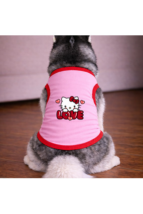 petite pati Pembe Hellok Köpek Tshirt Köpek Kıyafeti (%100 Pamuk Penye) Kucuk...