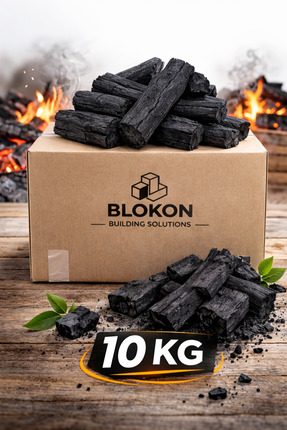 BLOKON 10 Kg Meşe Odunu Mangal Kömürü
