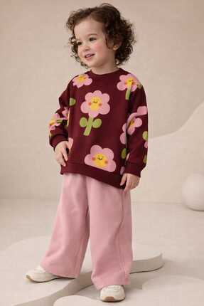 CHİCKİDSWEAR Kız Çocuk Çiçekli 2'li Takım - Rahat & $ik