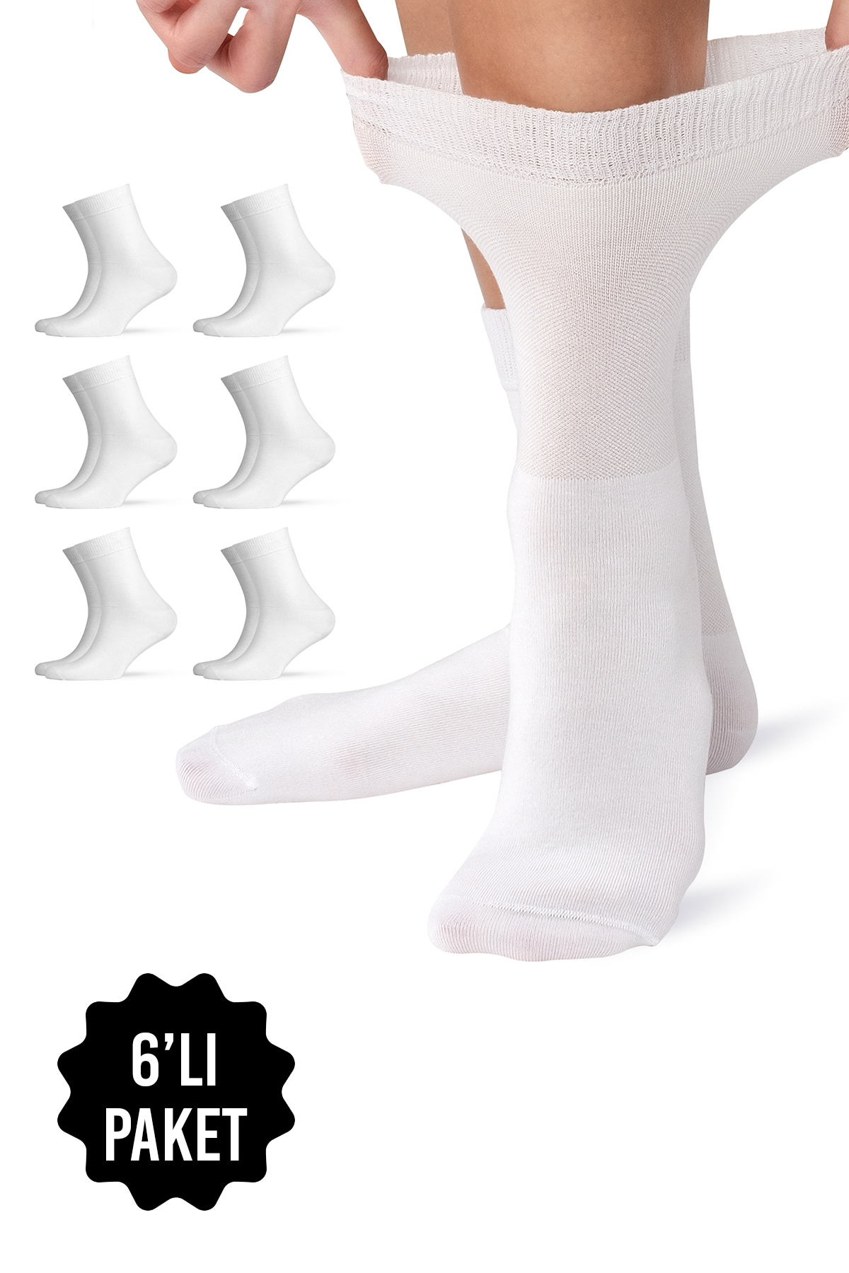 munesso Premium Bambu Dikişsiz Çorap, Lastiksiz, Nefes Alan, Ultra Konfor Unisex 6’lı Özel Seri görsel 2