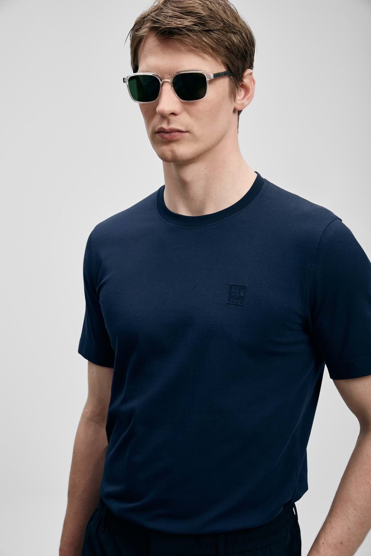Lufian  111020318 Pablo Modern Grafik T- Shirt Erkek T-Shirt LACİVERT - Görsel 4