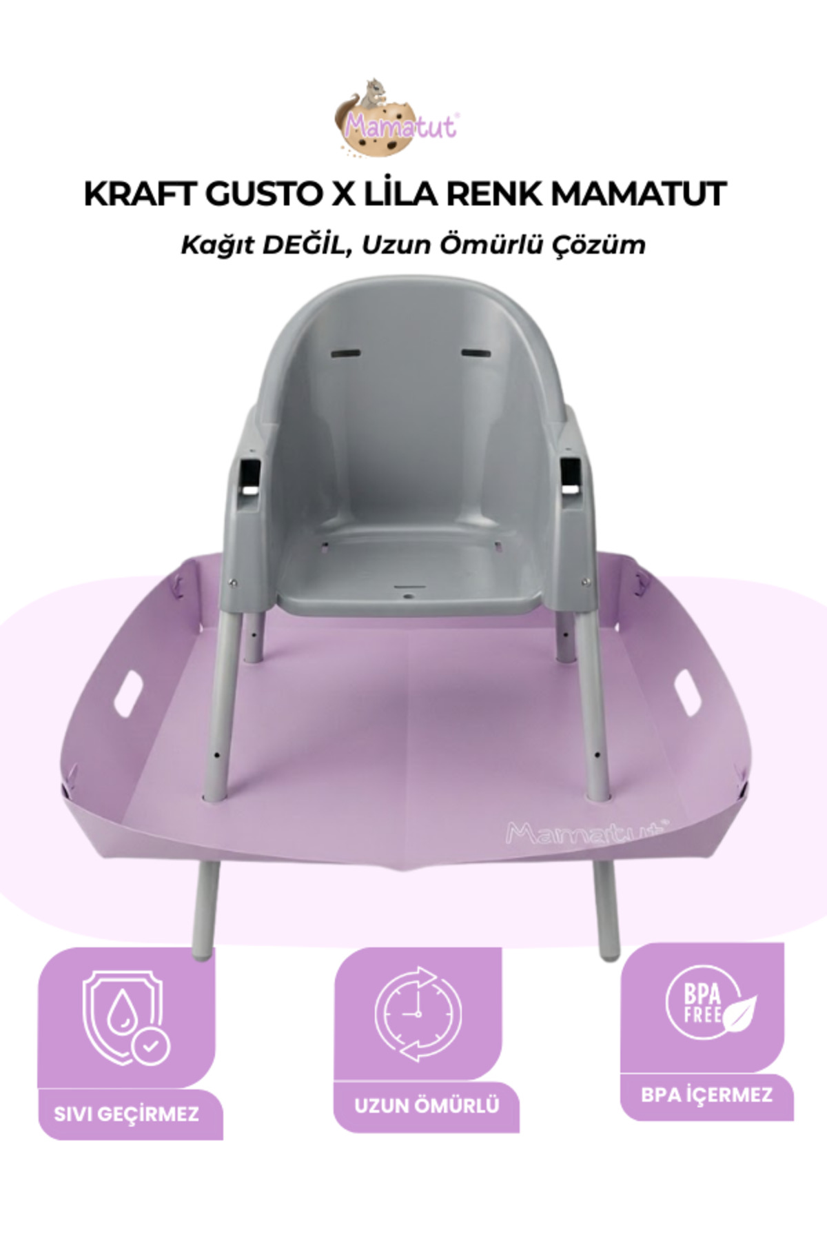 Mamatut KRAFTGastroX LİLA MODEL UYUMLU | Uzun Ömürlü, Su Geçirmez | Sandalye Dahil Değildir