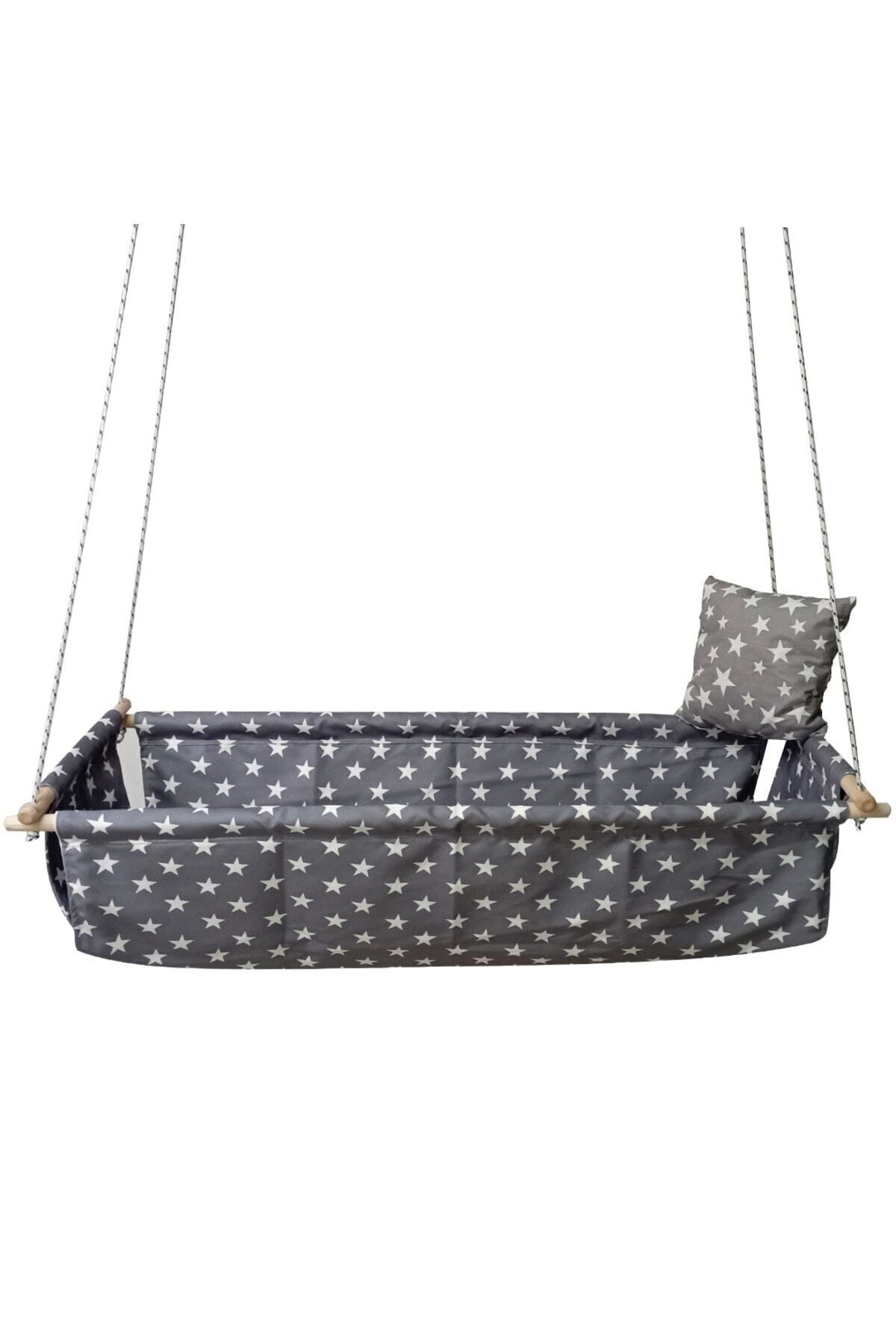 Bundeba Bebek Çocuk Çingene Beşiği GRİ YILDIZLI fotoğrafı 5 (önizleme)