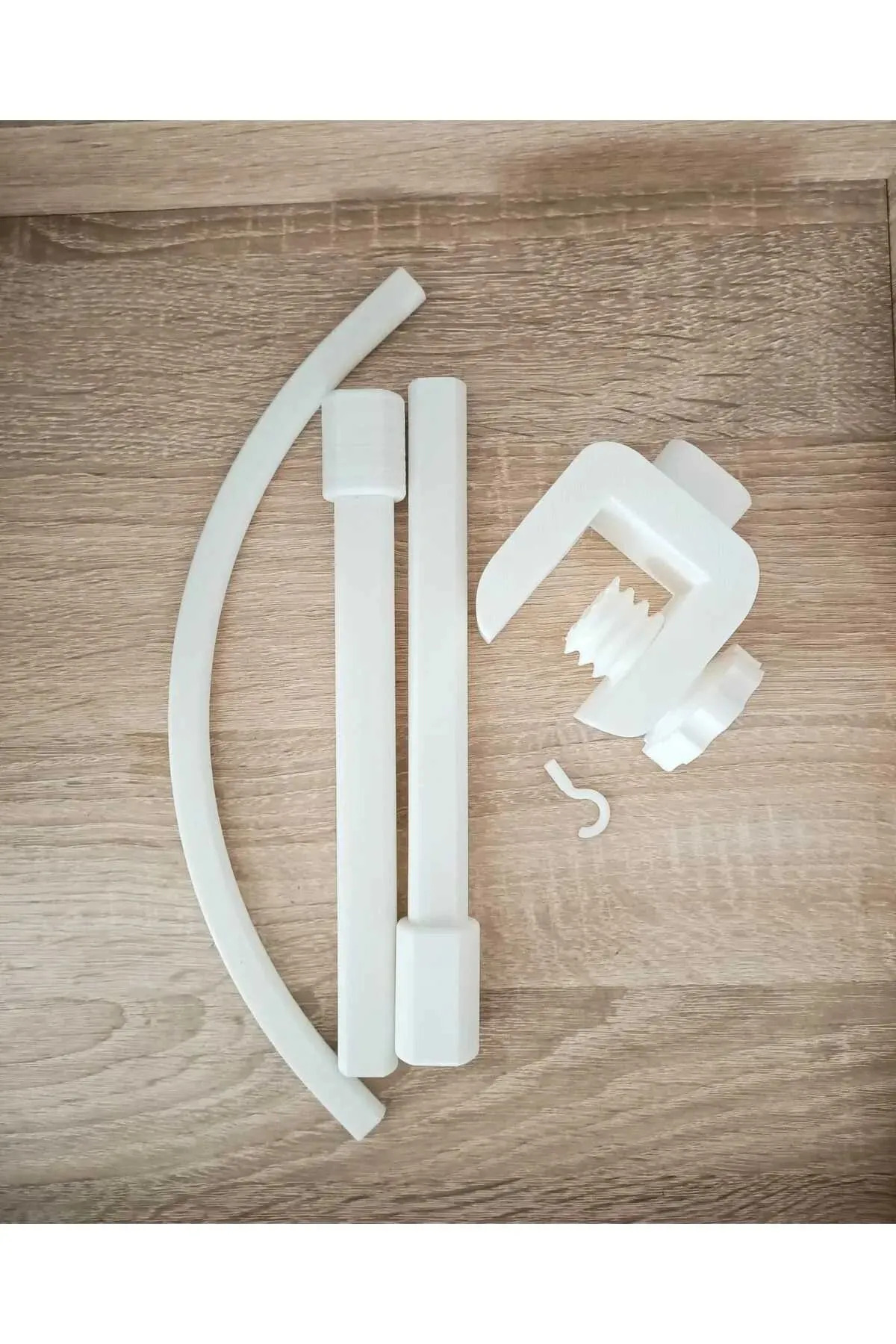 TREND METFİQ DECORATİON TRENDMETFIQ Ayarlanabilir Bebek Dönence Askı Aparatı - Beyaz Beşik Dönence Kolu Tutucu - anne bebek fotoğrafı 2 (önizleme)