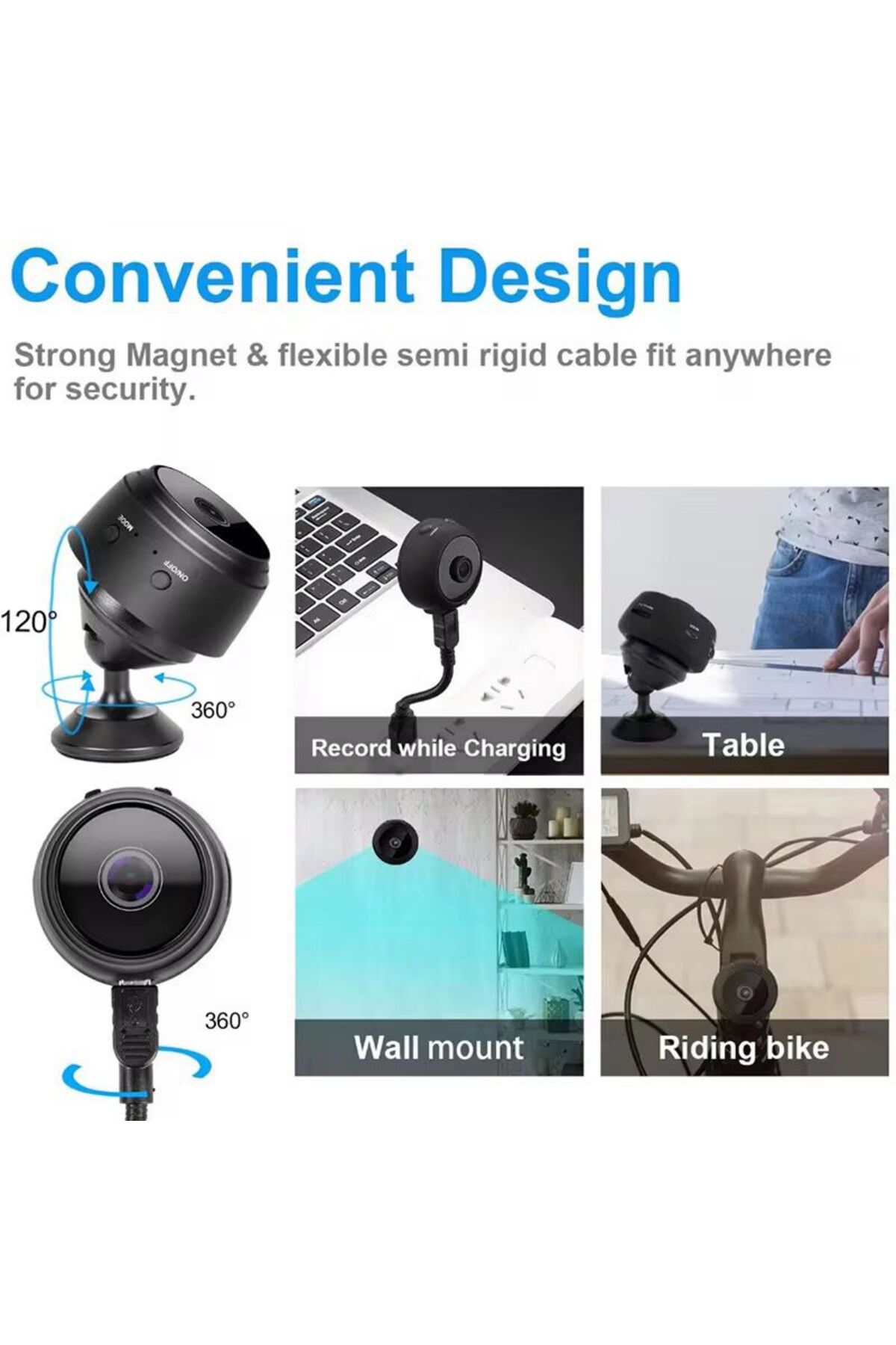 XTRIKE ME Mini Wifi Camera 1080 Gece Görüşlü Hareket Sensörlü Kablosuz Bebek ve Bakıcı Kamerası Güvenlik fotoğrafı 5 (önizleme)