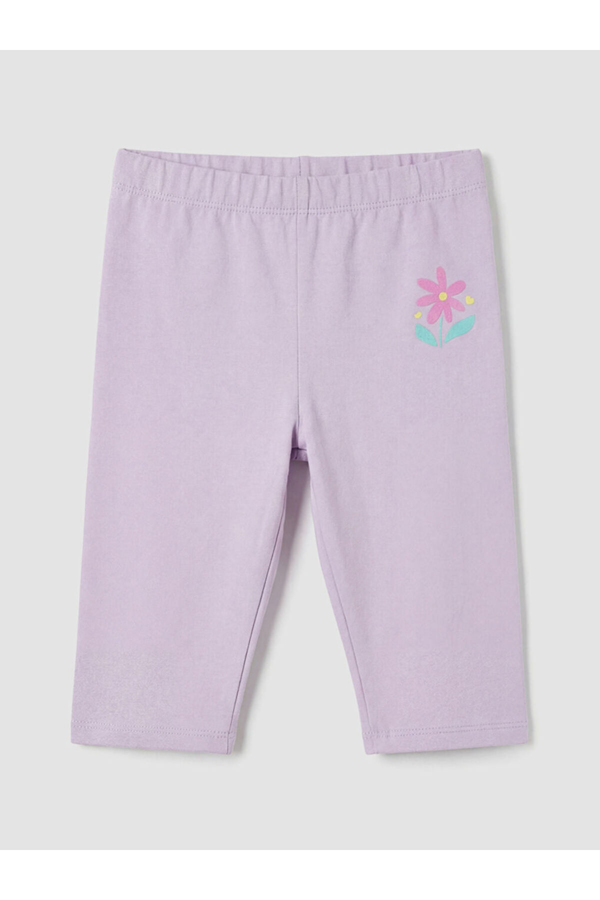 LC Waikiki Lila Baskılı Kız Çocuk Tayt 2'li fotoğrafı 2 (önizleme)