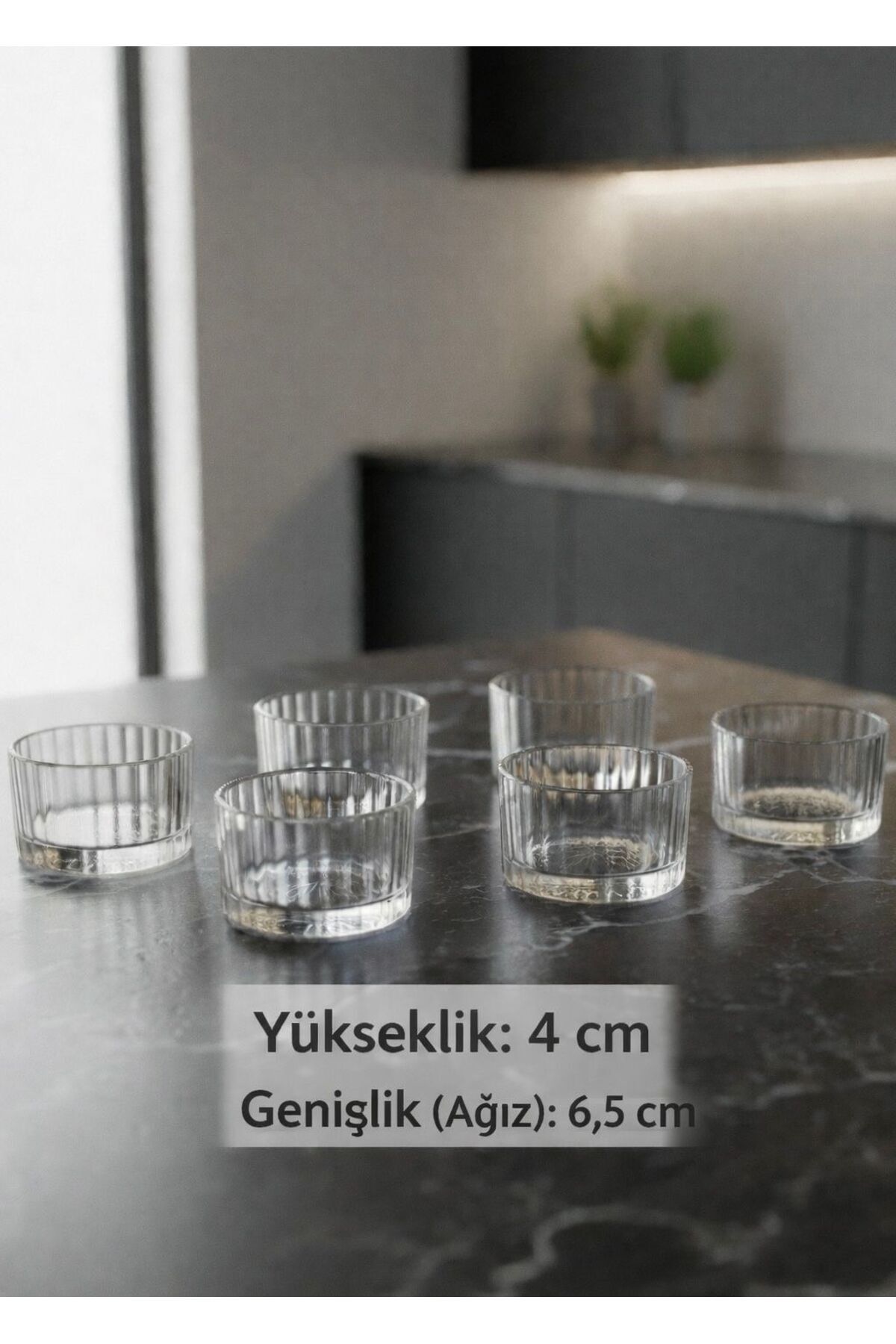 6’lı Küçük Boy Çizgili Sos ve Sunumluk Kase