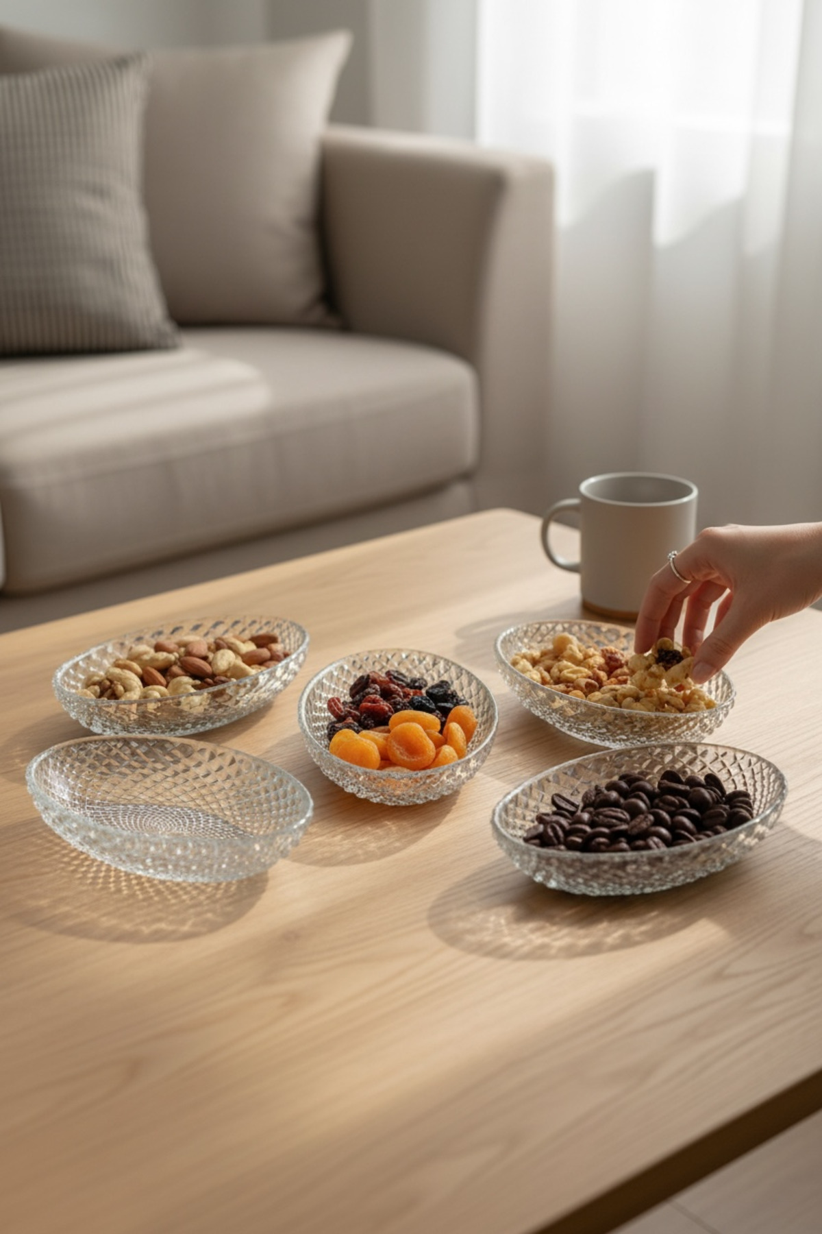 6’lı Kayık Tabağı 16 cm – Sunum Tabağı Seti, Sofra ve Servis Aksesuarı