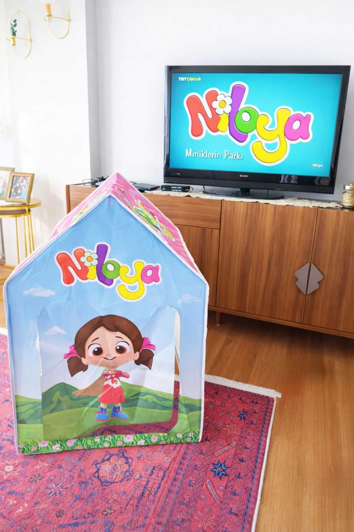 TOHA Niloya Oyun Çadırı 100x100x70 cm Portatif 3+ Yaş – Kolay Kurulum Çocuk Oyun Evi fotoğrafı 3 (önizleme)