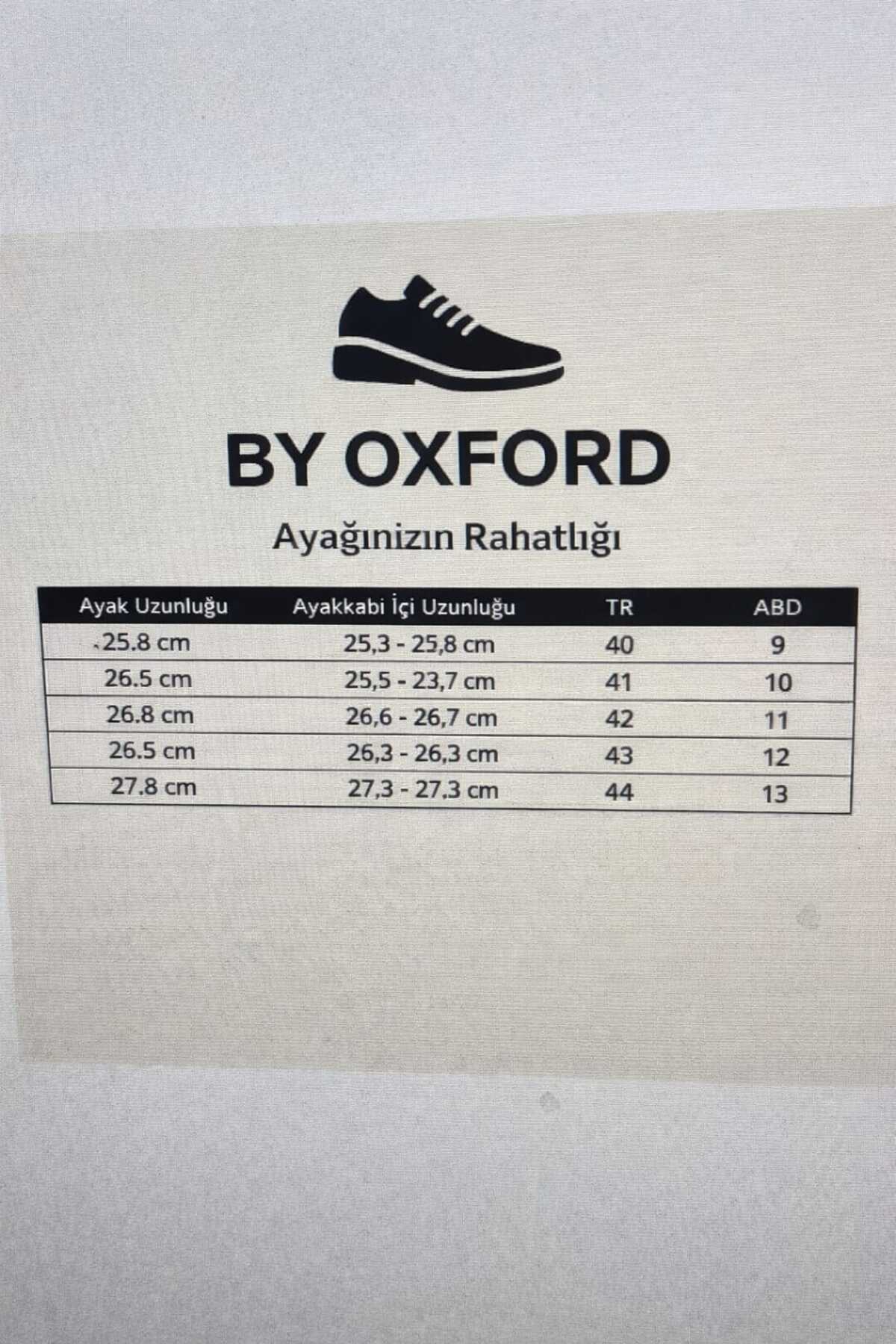 By Oxford Erkek Deri Yüksek Tabanlı Dikişli Spor AYAKKABI Sneaker görsel 3