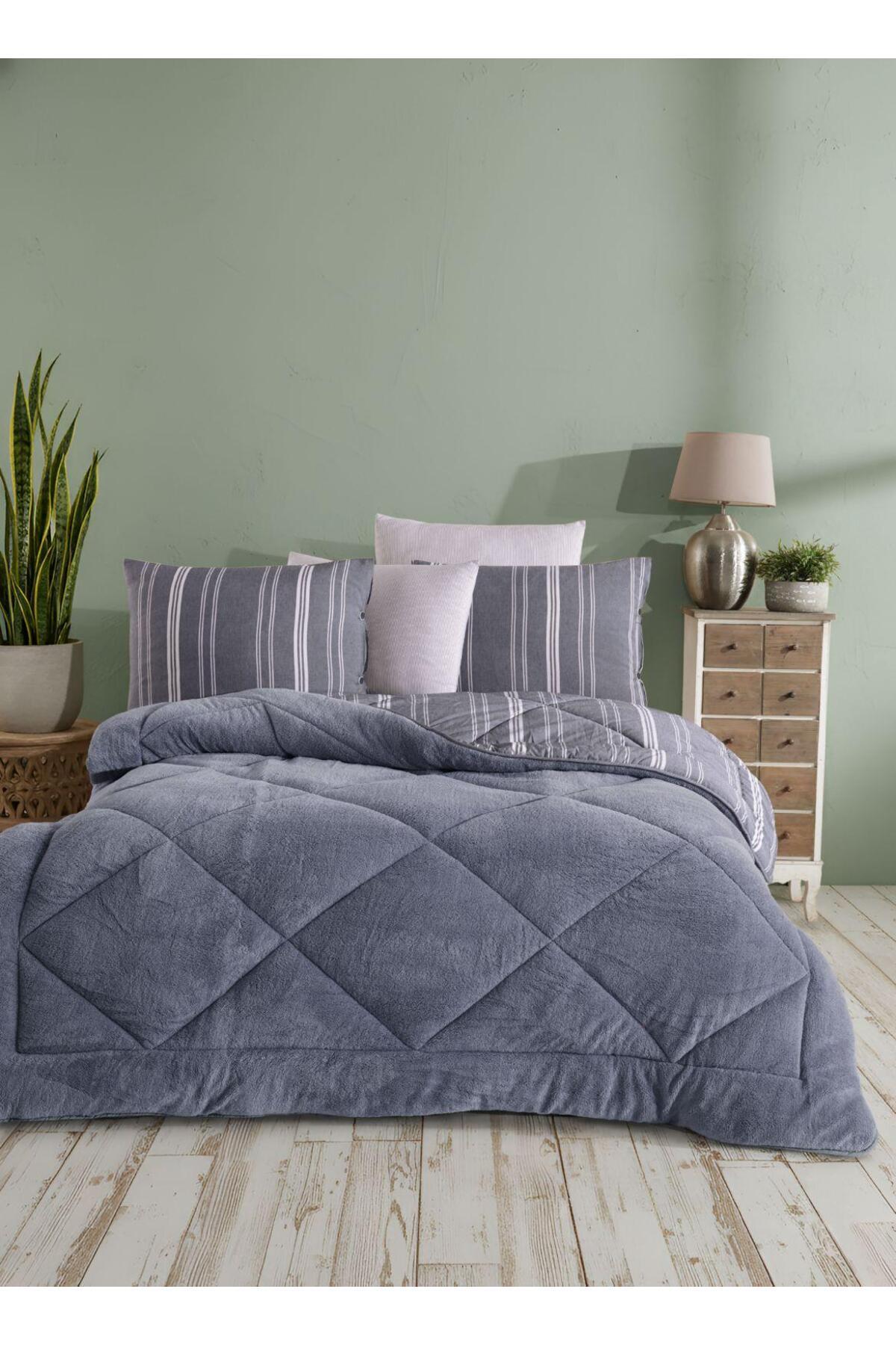 Double Sleeping Set-Wellsoft Duvet Cover Set 4 Padded (Fitted Bed Sheet)