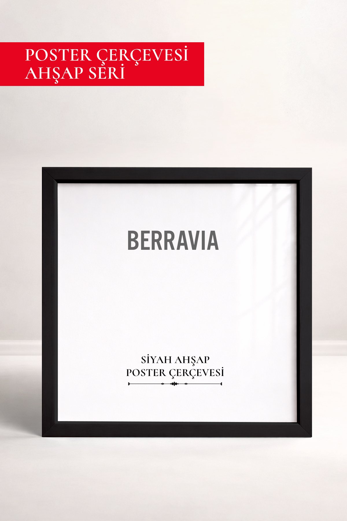 Poster Frame with Black Wood Frame, Square Frame, Picture Frame BLACK-THIN