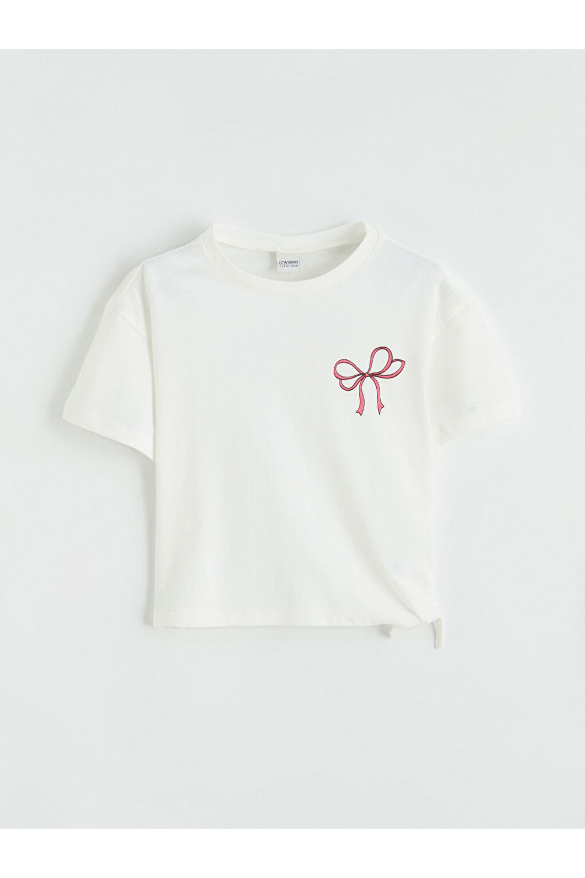 LC Waikiki Ekru Fiyonk Baskılı Kız Çocuk Tişört fotoğrafı 2 (önizleme)