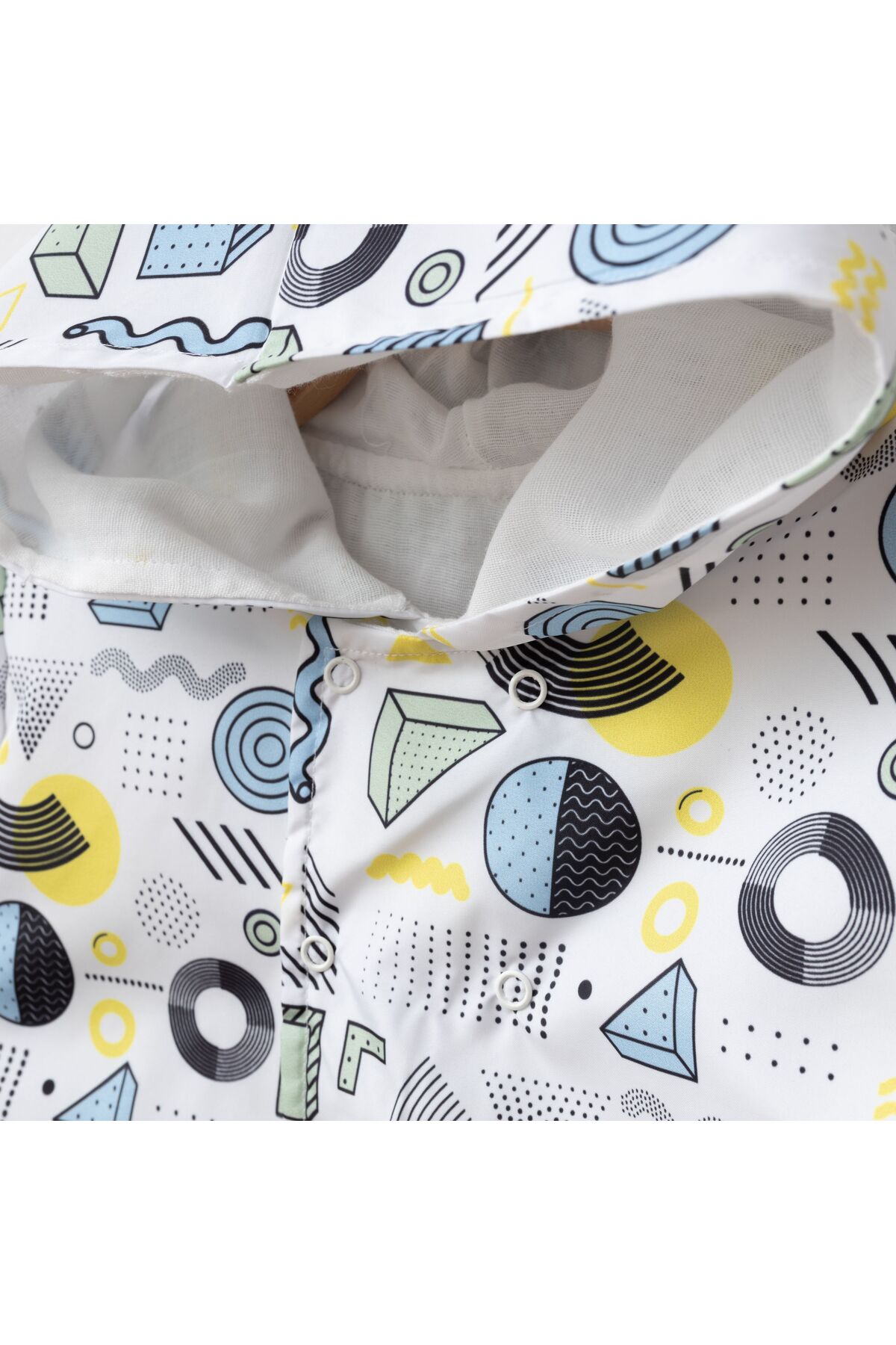 tinibud Terletmeyen Çift Taraflı Erkek Çocuk Yağmurluk 2-5 Yaş %100 Pamuk Müslin Astarlı fotoğrafı 3 (önizleme)