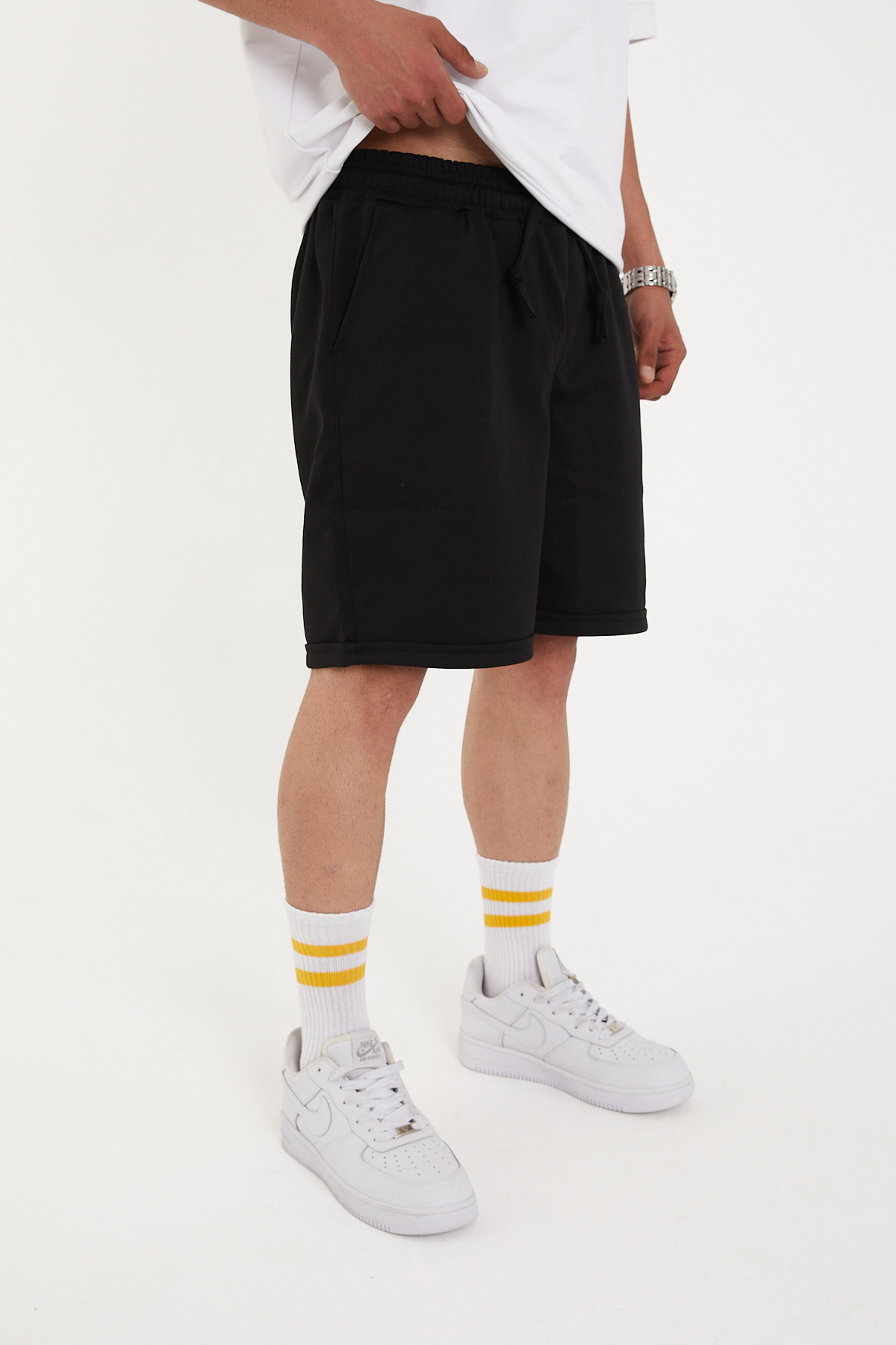 شورت برمودا اقتصادي للرجال مكون من قطعتين، قماش قم...