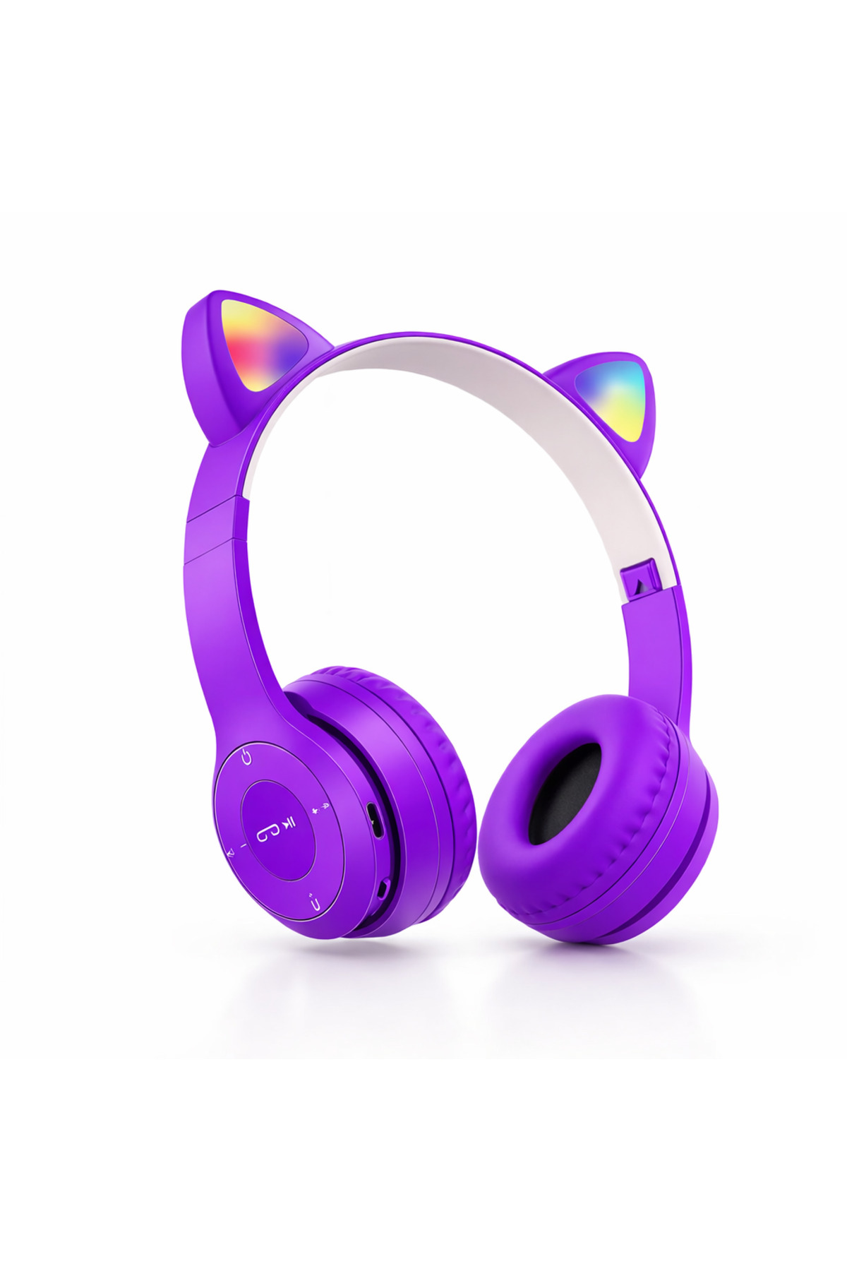 Fun Lightweight Bluetooth Headphones for Kids with Colorful Lights and Soft Design....