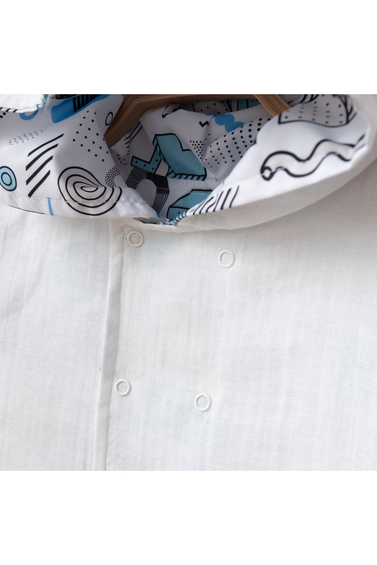 tinibud Terletmeyen Çift Taraflı Erkek Çocuk Yağmurluk 2-5 Yaş %100 Pamuk Müslin Astarlı fotoğrafı 5 (önizleme)