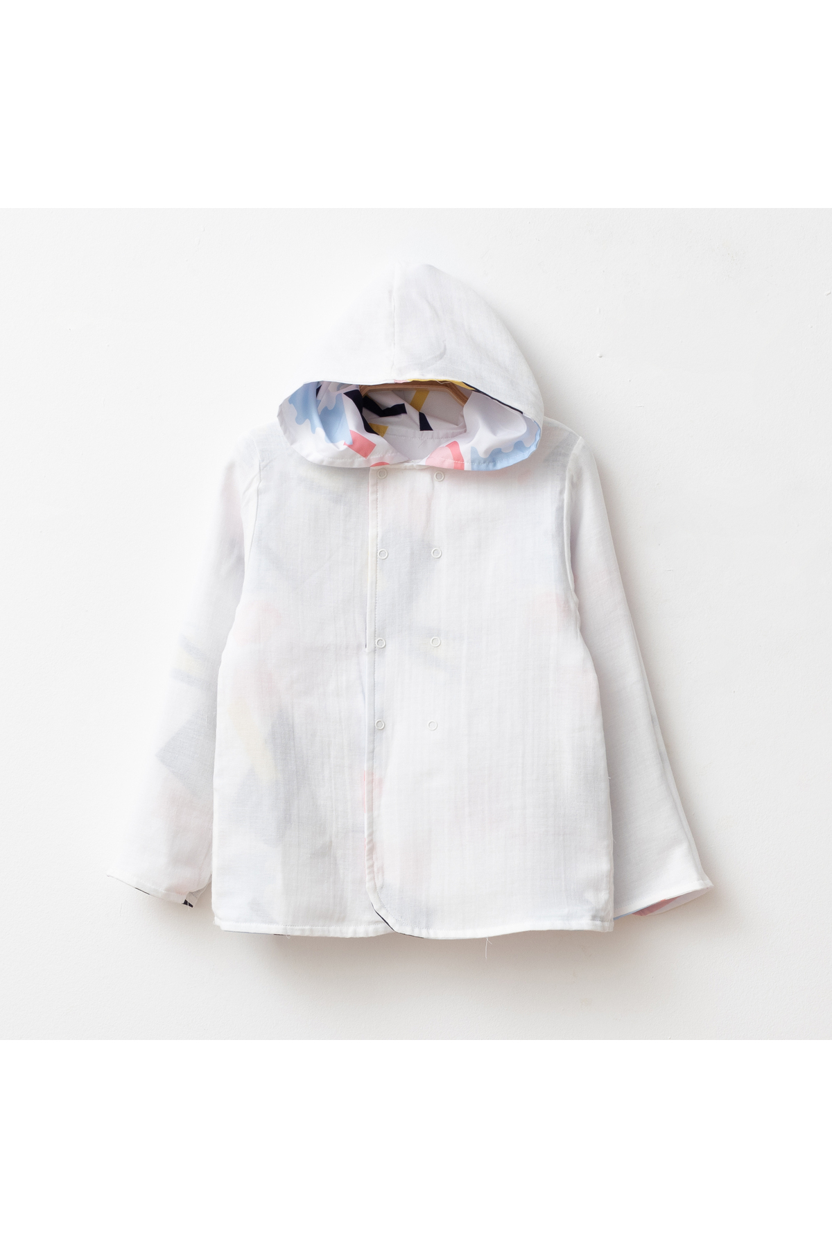 tinibud Terletmeyen Çift Taraflı Erkek Çocuk Yağmurluk 2-5 Yaş %100 Pamuk Müslin Astarlı fotoğrafı 5 (önizleme)