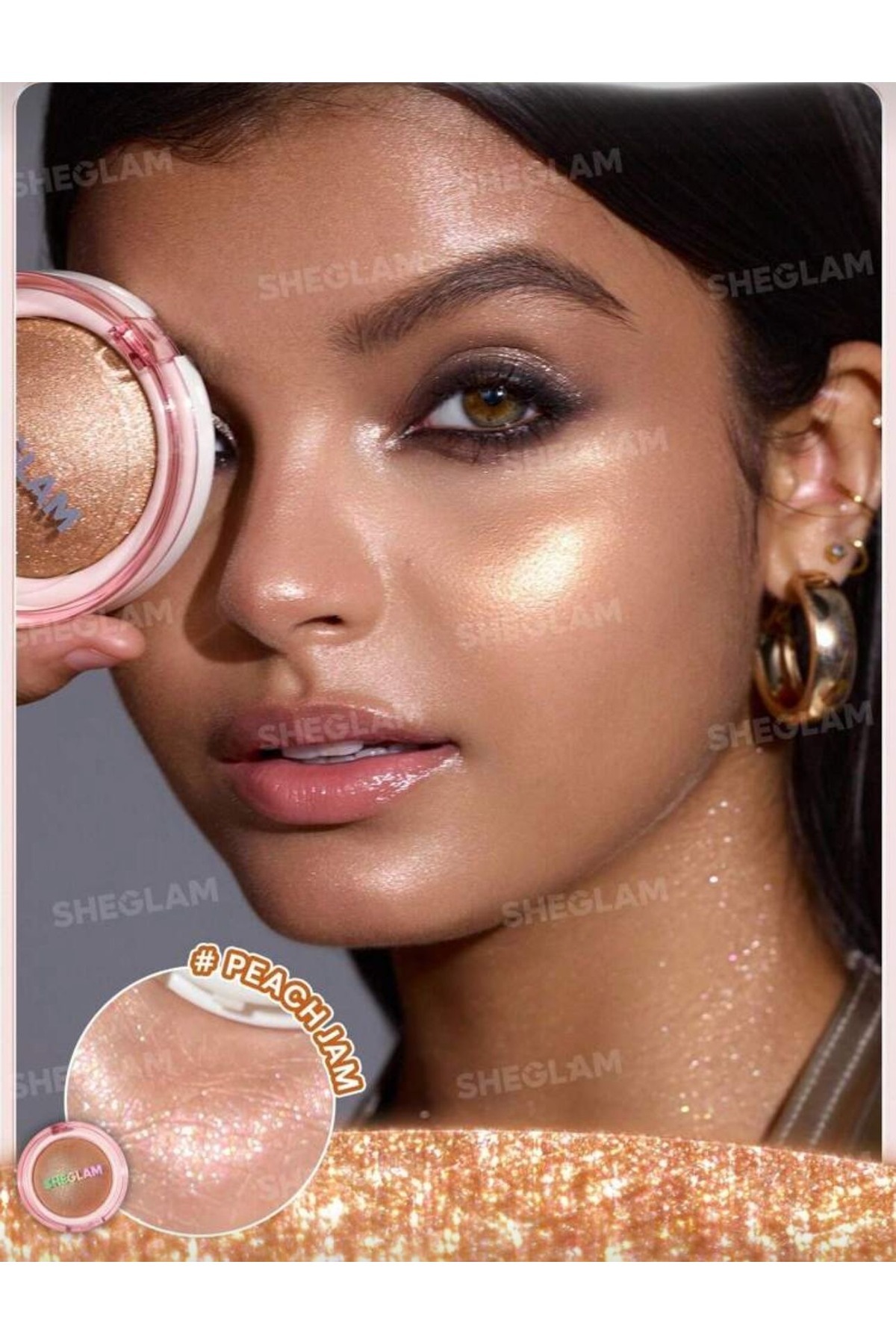 Glowchi Bouncy Highlighter-PEACH JAM — فلزی glow321 — تصویر 2 از 4