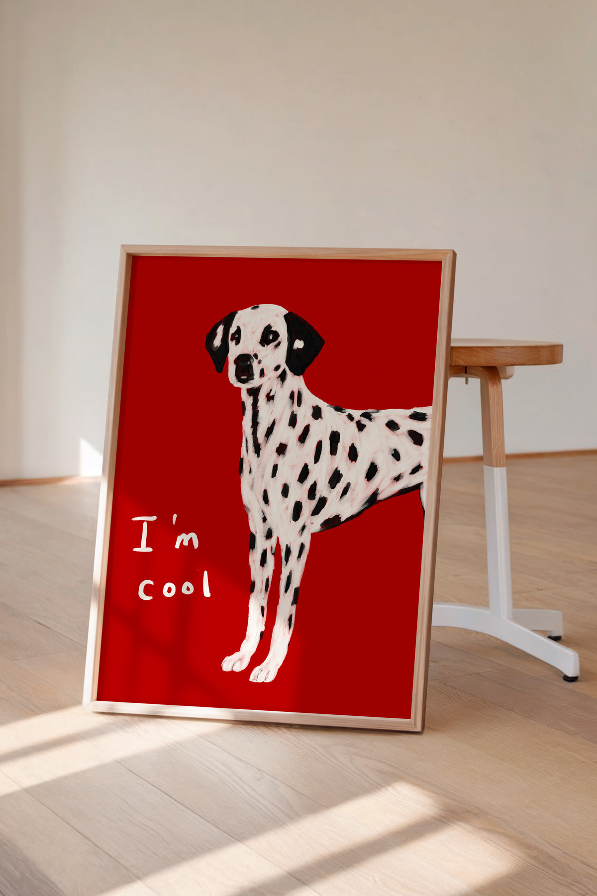2’li Dalmaçyalı Köpek Tablo Poster Seti Modern Duvar Dekoru Çerçevesiz