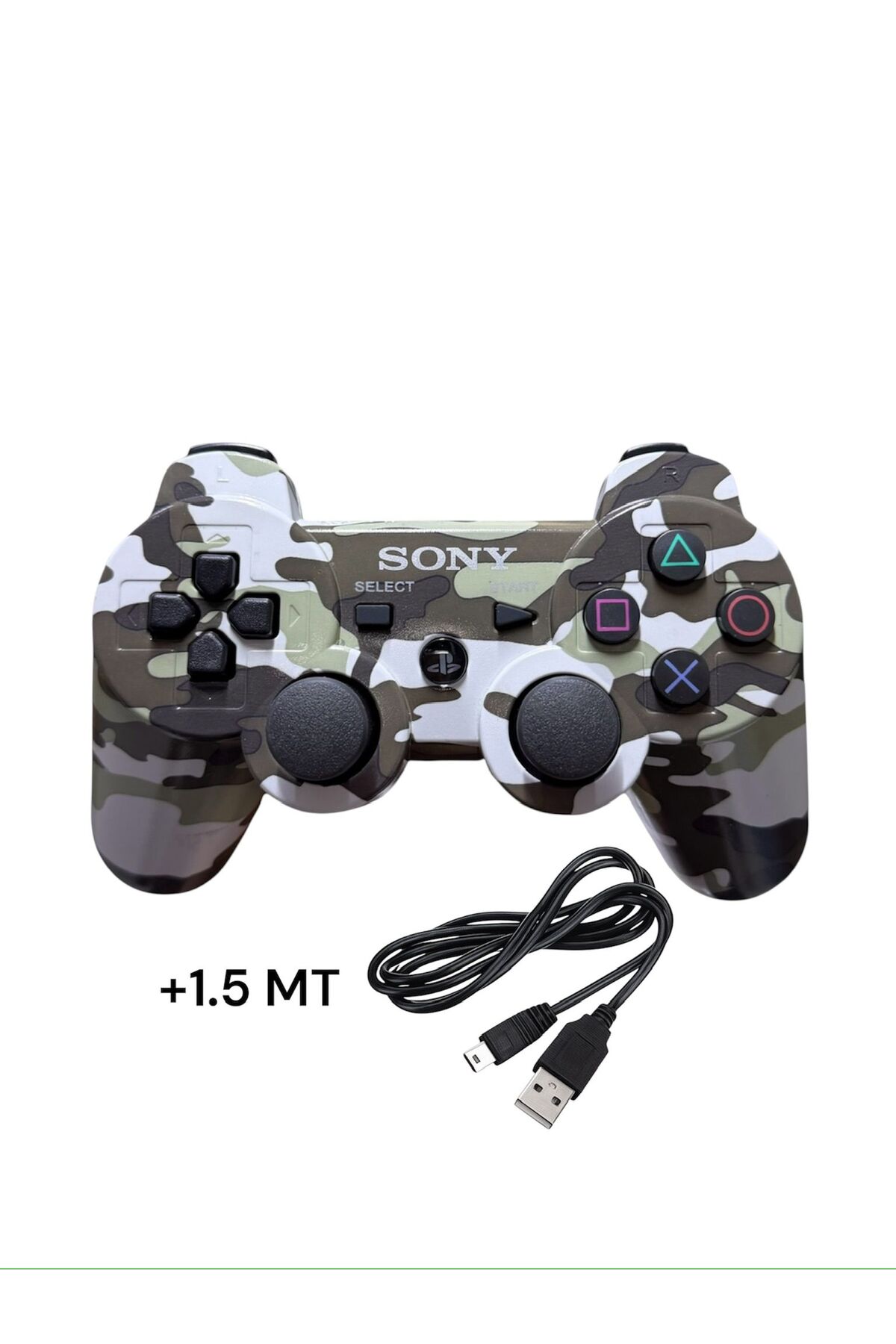 Ps3 Dual-shock Gamepad New Generation Sleeve Pattern Joystick PC + 1.5 MT Charging Cable