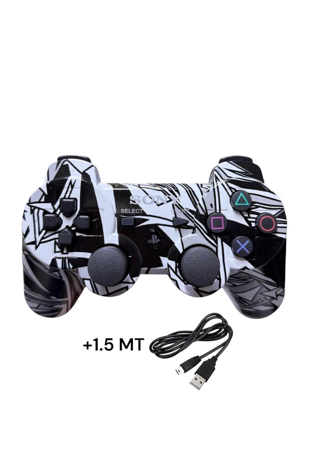 Ps3 Dual-shock Gamepad New Generation Sleeve Pattern Joystick PS3+PC + 1.5 MT Charging Cable GIFT