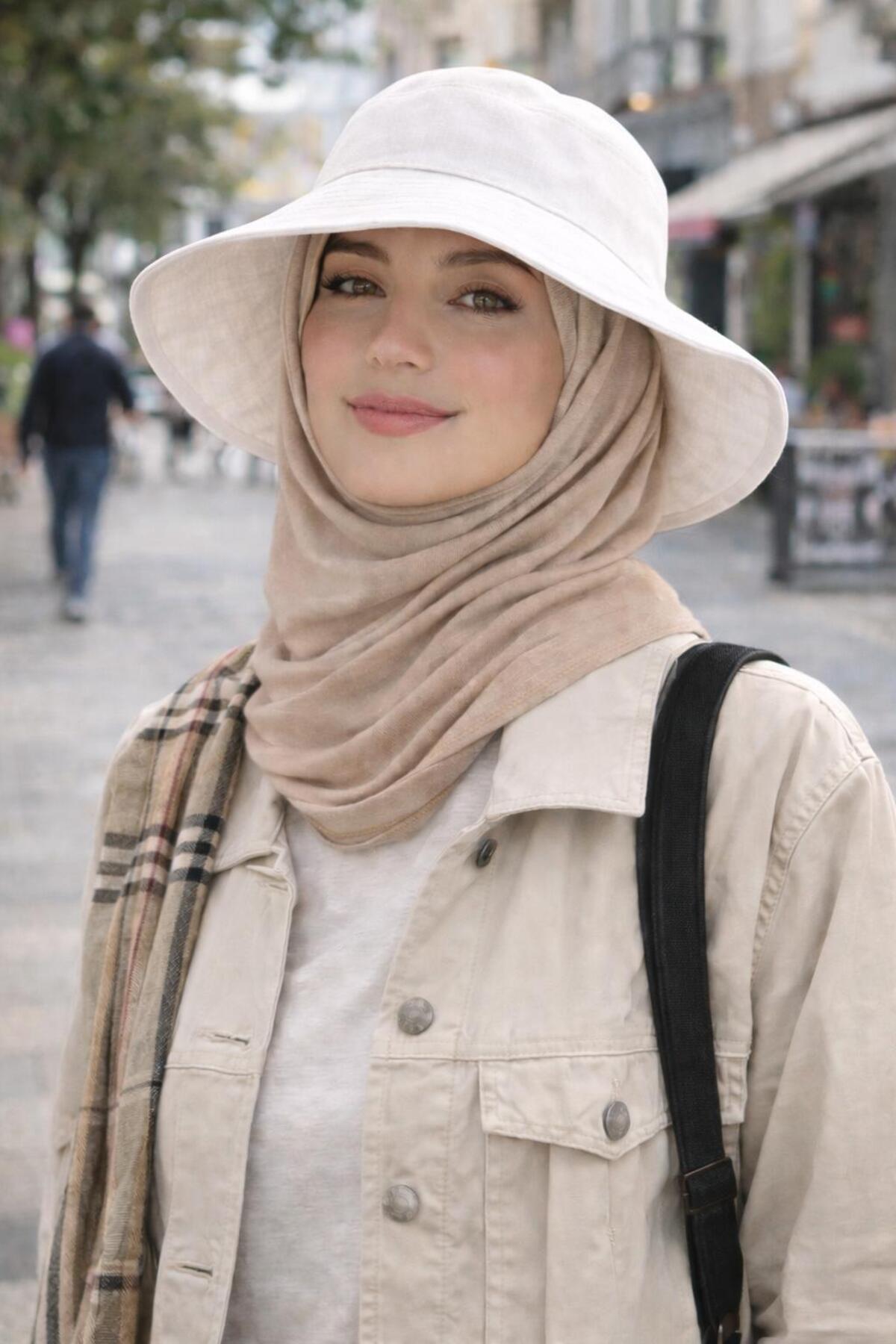Wearflawless Kadın Keten Bucket Fiyonklu Beyaz Yazlık Plaj Şapkası, Ayarlanabilir Geniş Kenarlı Tatil Şapkası görsel 5