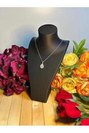 Opalyps Zarif Damla Kesim Çelik Kolye